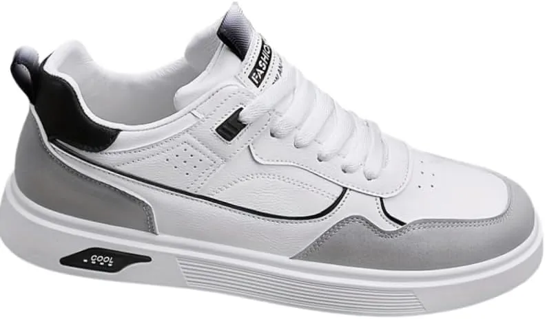 Men's Colorblock Sneakers - Synthetic Leather Athletic Shoes for Casual Style