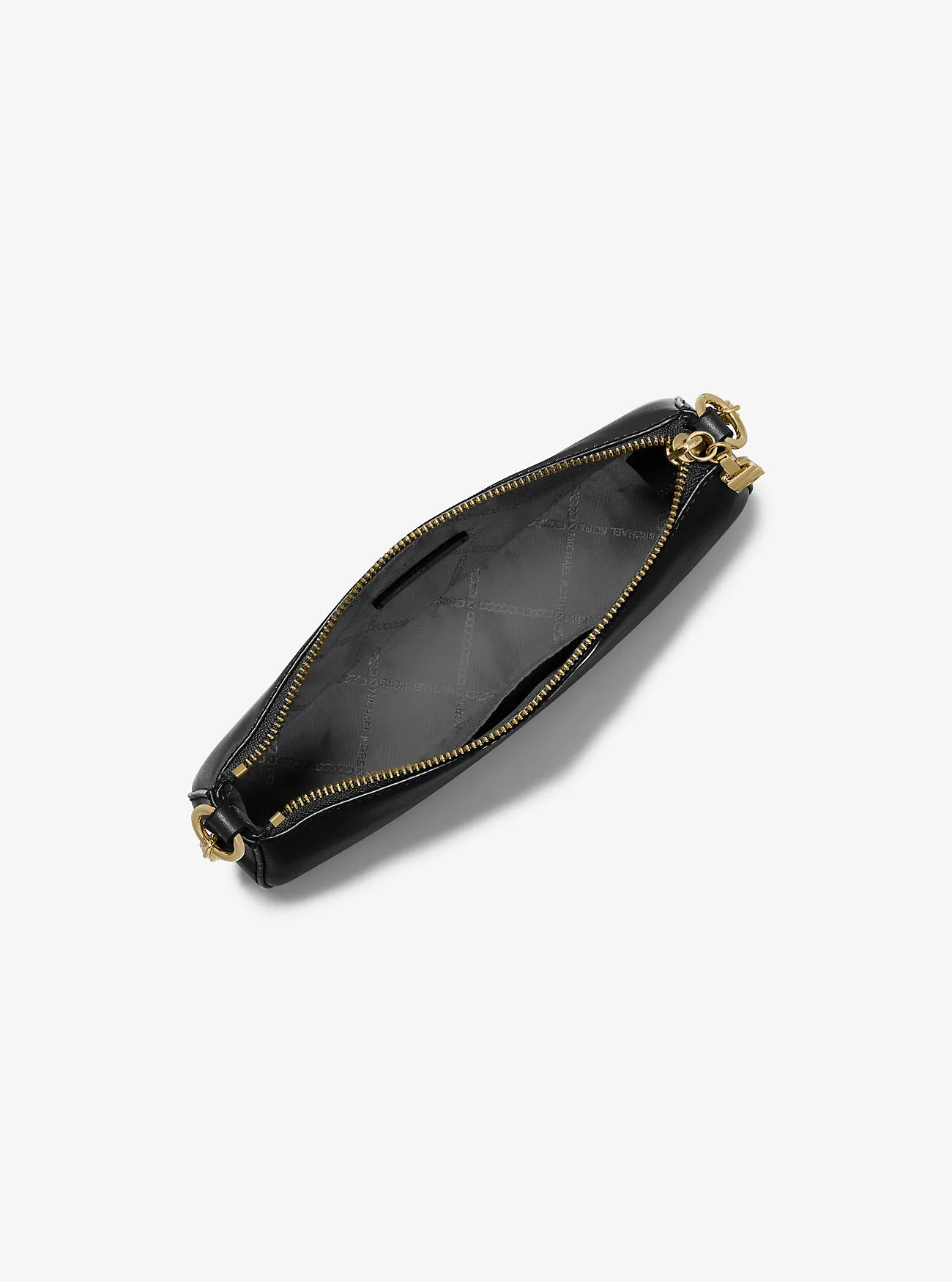 Michael Kors Medium Leather Chain Chain Empire Leather Bag, Black