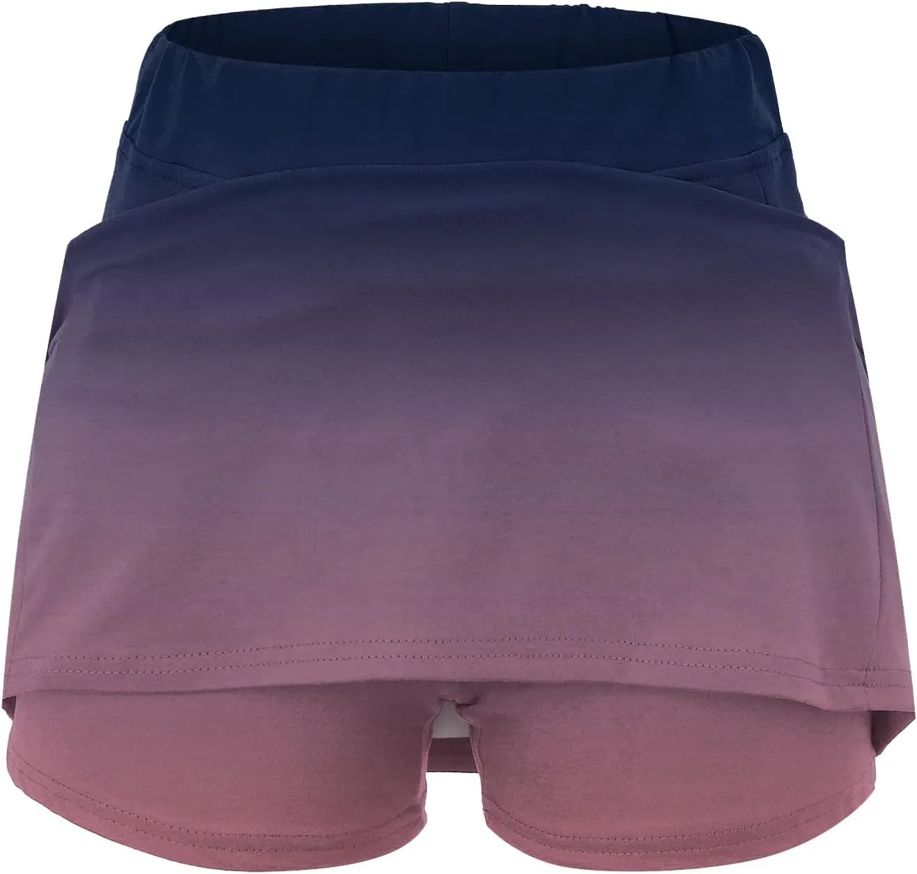 Mini Skorts for Women Tummy Control High Waisted Athletic Tennis Golf Skirts with Pockets Gradient Color Skirt