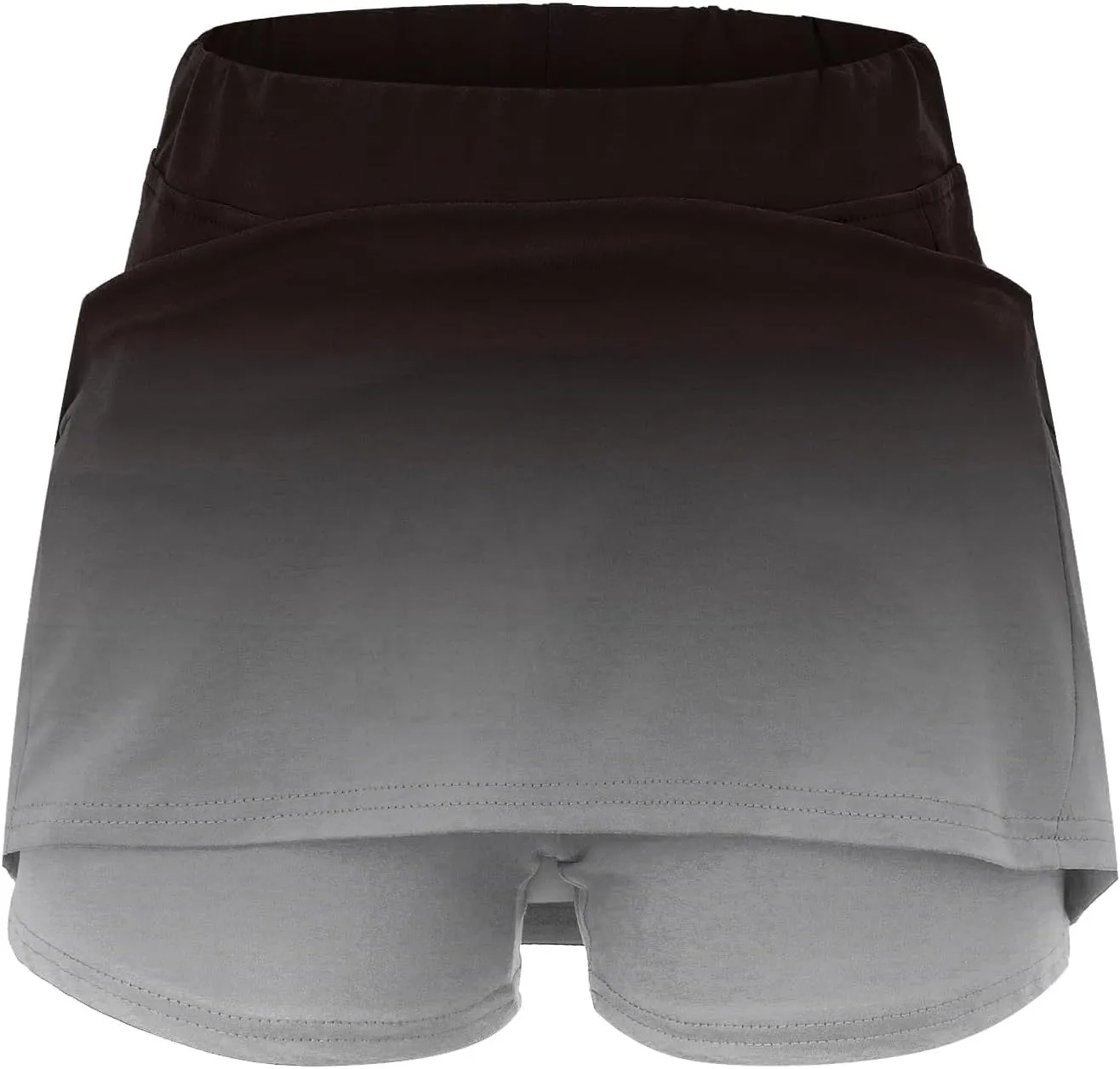 Mini Skorts for Women Tummy Control High Waisted Athletic Tennis Golf Skirts with Pockets Gradient Color Skirt