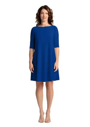 Nu Trapeze Dress, Elbow Sleeves
