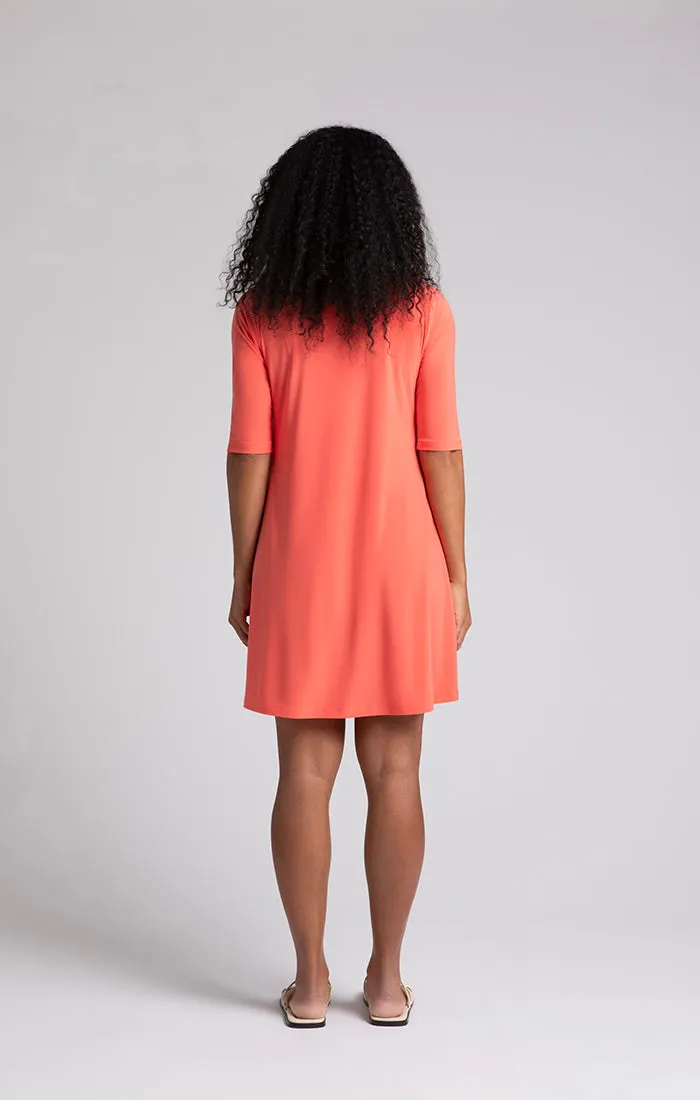Nu Trapeze Dress, Elbow Sleeves