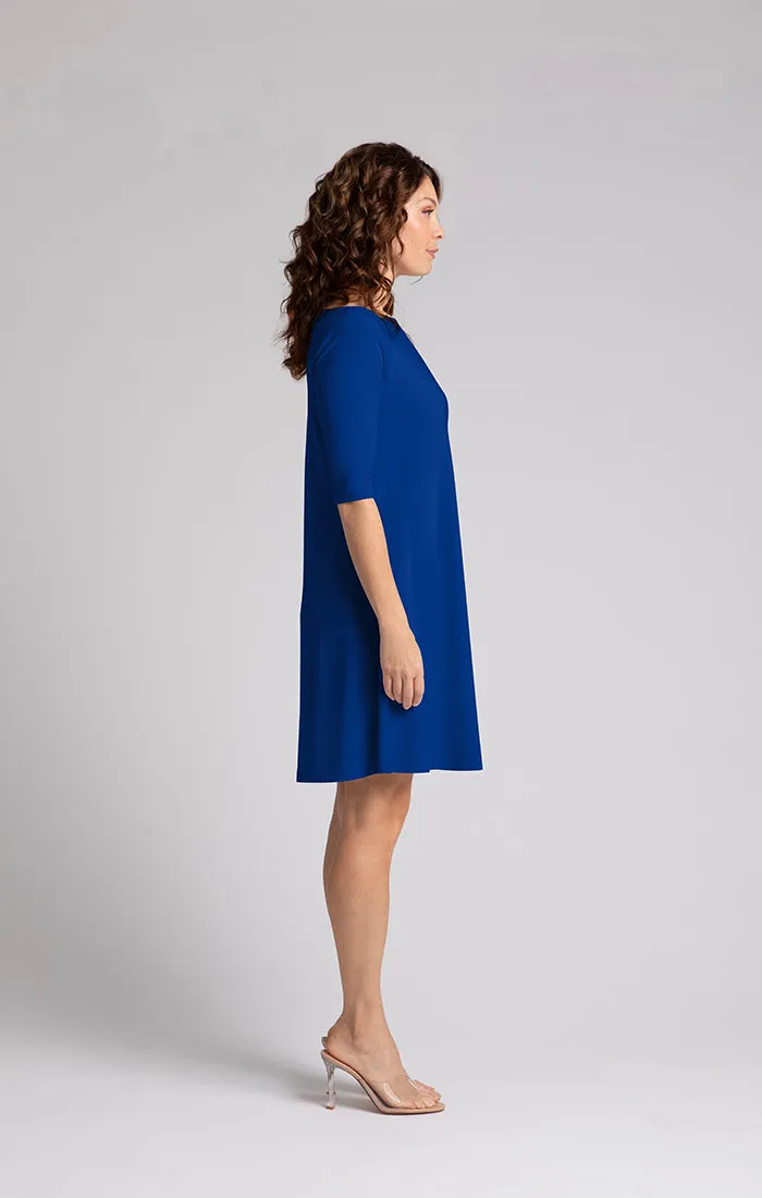 Nu Trapeze Dress, Elbow Sleeves