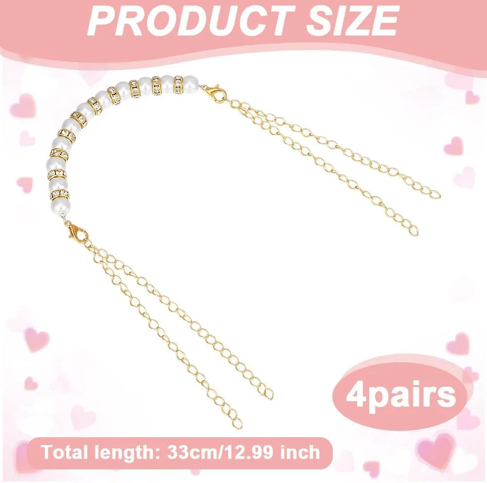 OLYCRAFT Shoe Straps High Heel Shoe Straps Chain Shoelace Anti Loose Straps Anklet Belt for Holding Loose Heels Ankle Straps