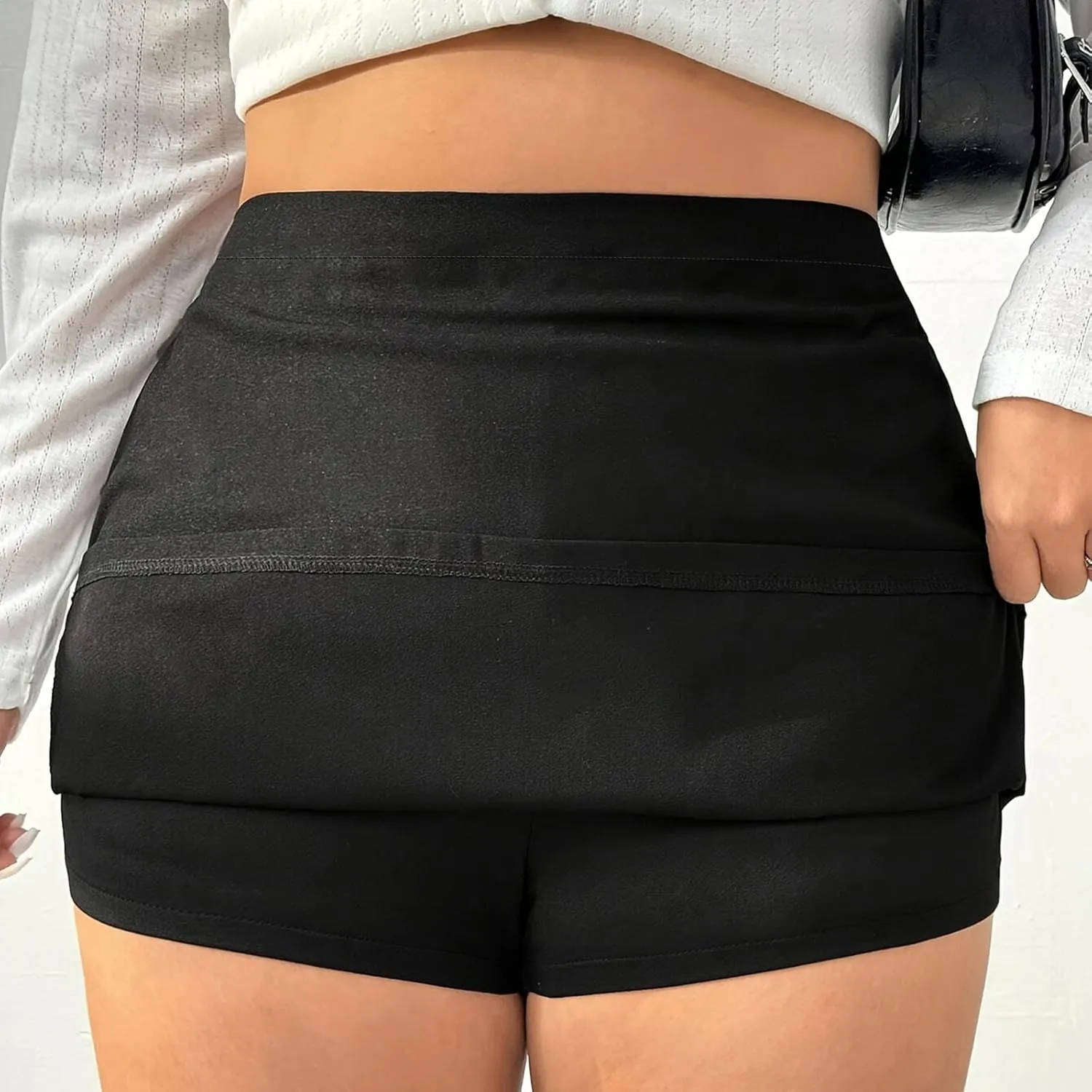 Oplxuo Women's Bodycon Mini Skirts High Waisted Stretchy Pencil Short Skirts