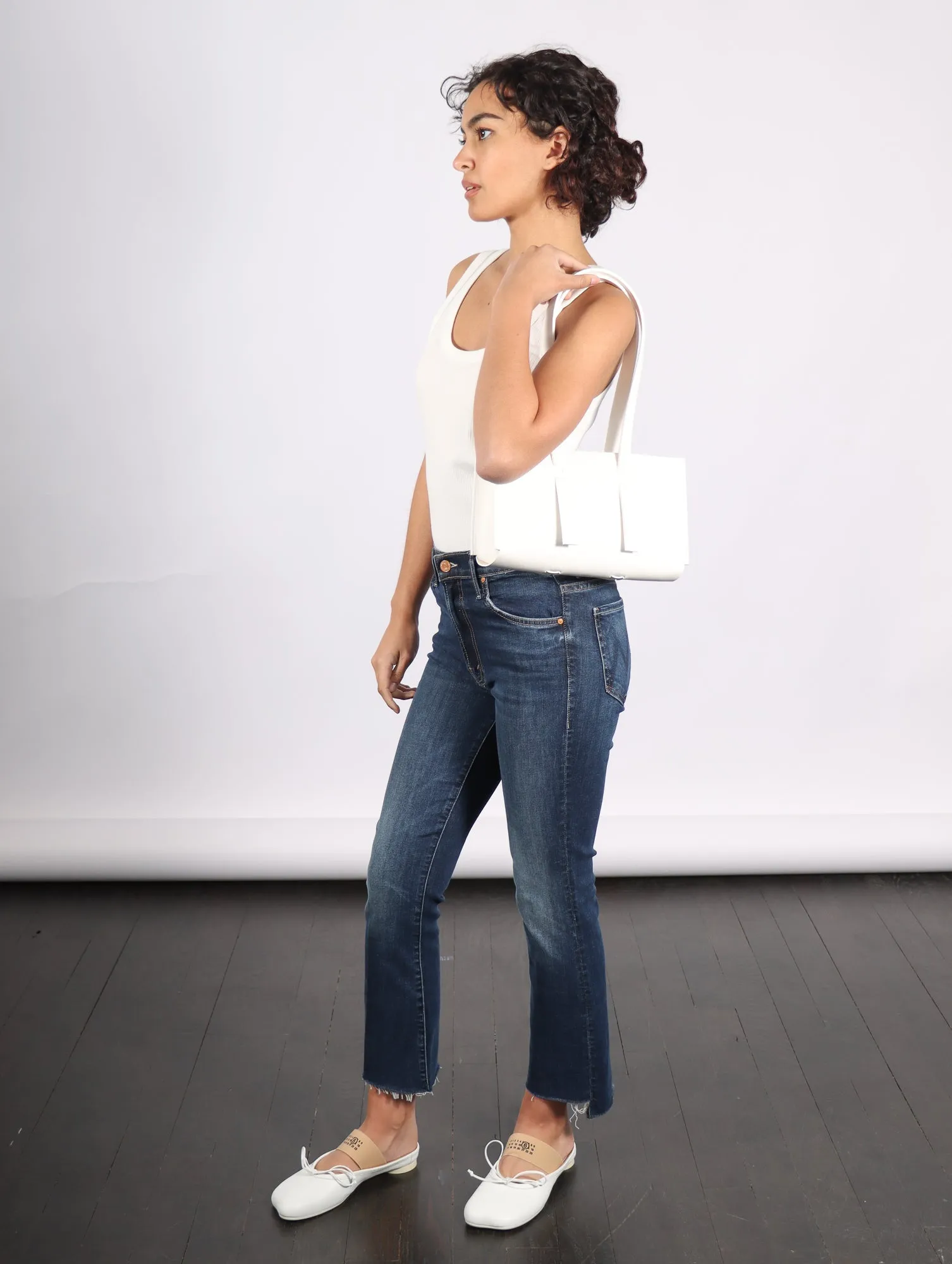 Orizzontale Shoulder Bag in White by Arrhe Studio