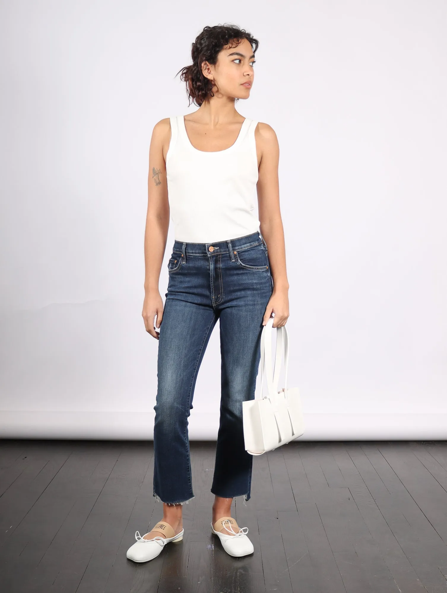 Orizzontale Shoulder Bag in White by Arrhe Studio