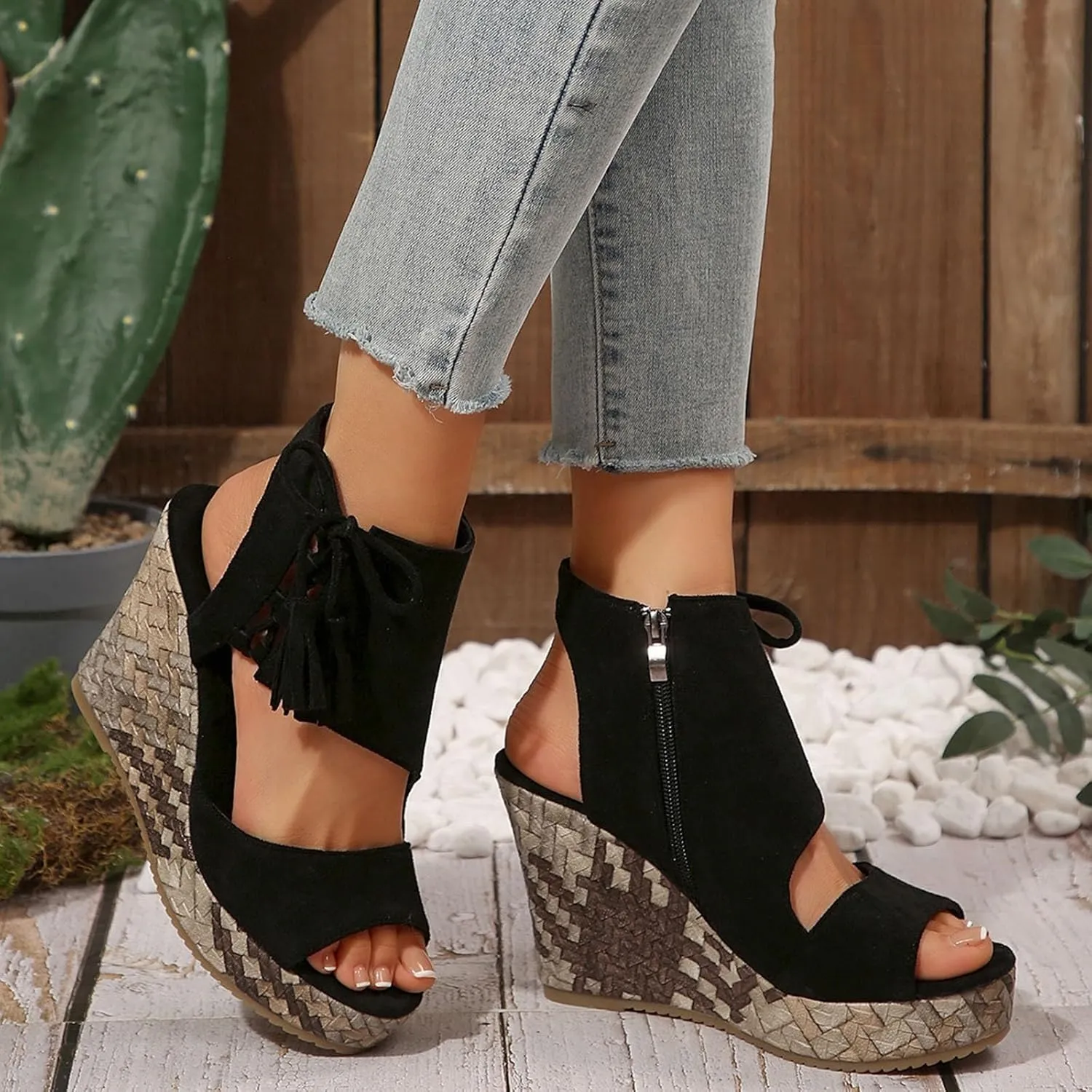 Orthopedic Platform Wedge Sandals for Women Summer Dressy Open Toe Espadrilles Sandals Comfortable Wedges Dress Shoes