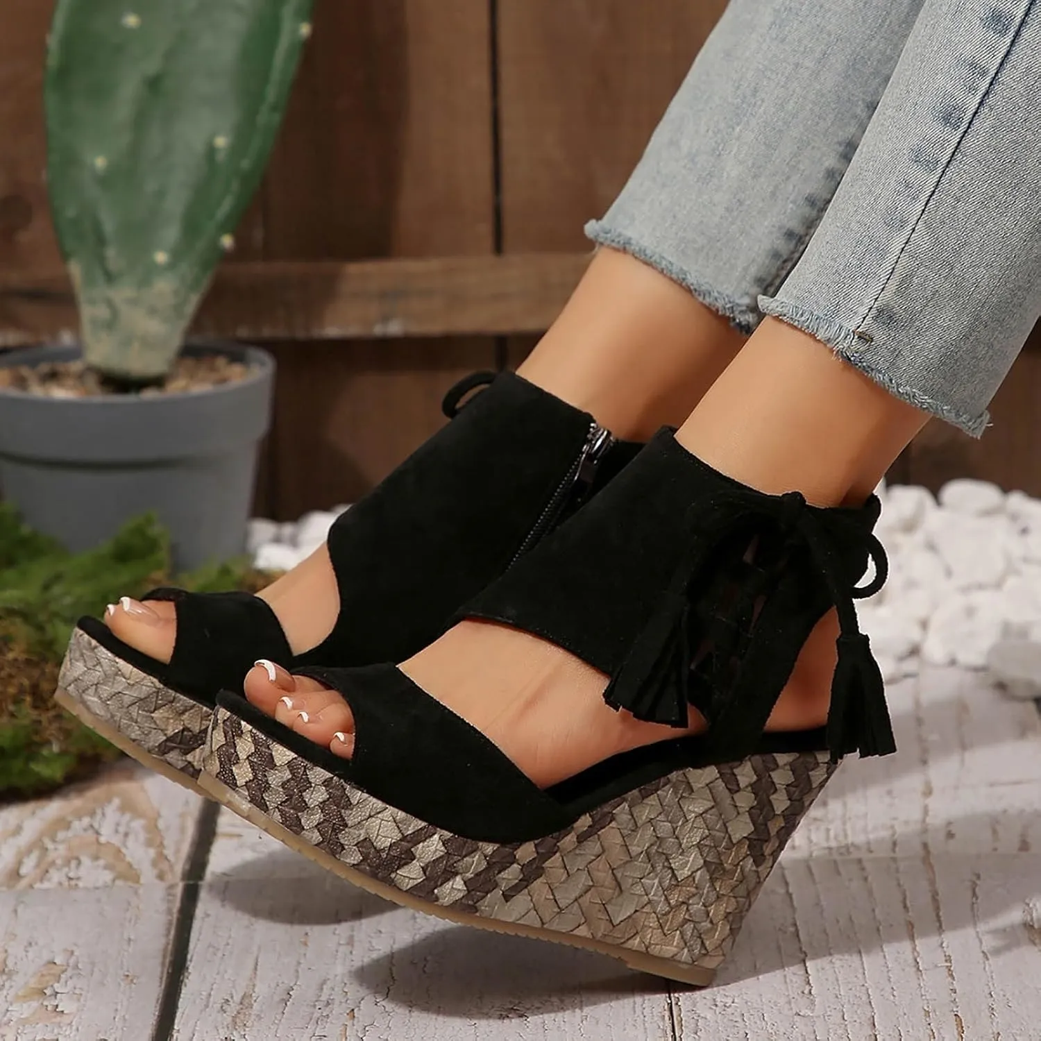 Orthopedic Platform Wedge Sandals for Women Summer Dressy Open Toe Espadrilles Sandals Comfortable Wedges Dress Shoes