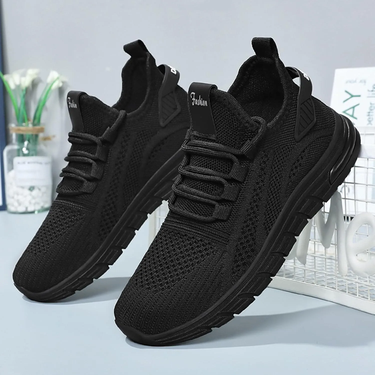 Orthopedic Shoes for Women Slip Ons Arch Support Backless Breathable Knitted Mesh Soft Air-Cushion Comfortable Round Toe Mules Non-Slip Lightweight Soft Sole Casual Garden Clogs