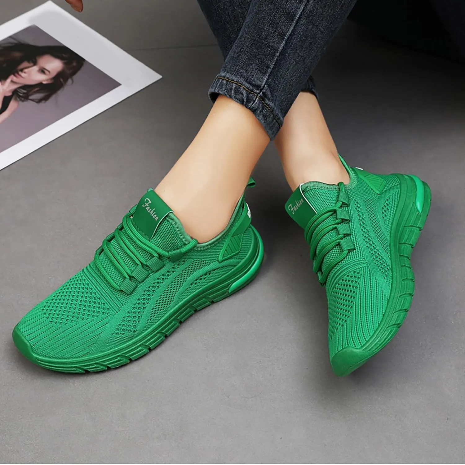 Orthopedic Shoes for Women Slip Ons Arch Support Backless Breathable Knitted Mesh Soft Air-Cushion Comfortable Round Toe Mules Non-Slip Lightweight Soft Sole Casual Garden Clogs