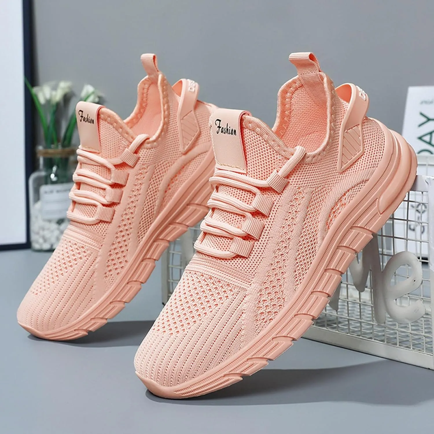 Orthopedic Shoes for Women Slip Ons Arch Support Backless Breathable Knitted Mesh Soft Air-Cushion Comfortable Round Toe Mules Non-Slip Lightweight Soft Sole Casual Garden Clogs