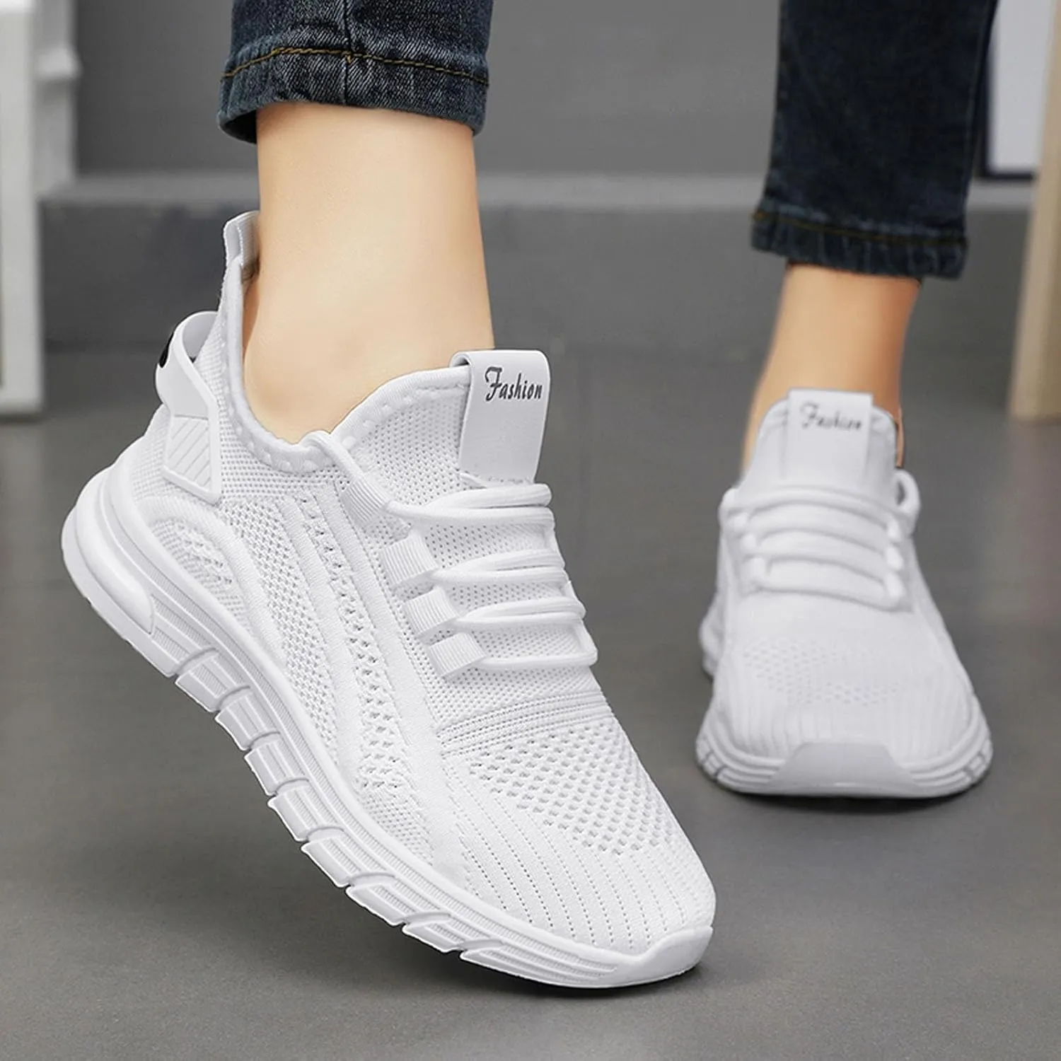 Orthopedic Shoes for Women Slip Ons Arch Support Backless Breathable Knitted Mesh Soft Air-Cushion Comfortable Round Toe Mules Non-Slip Lightweight Soft Sole Casual Garden Clogs