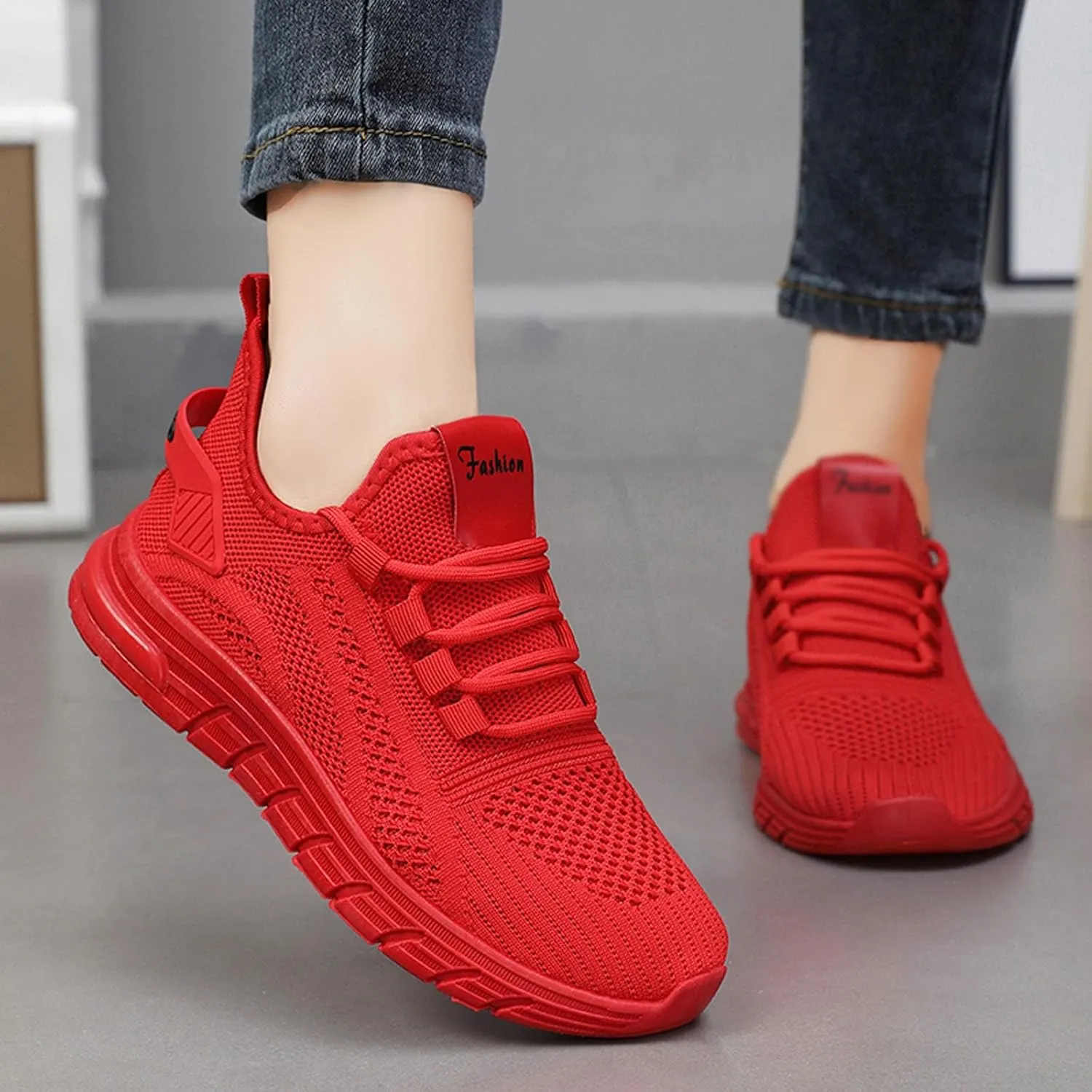 Orthopedic Shoes for Women Slip Ons Arch Support Backless Breathable Knitted Mesh Soft Air-Cushion Comfortable Round Toe Mules Non-Slip Lightweight Soft Sole Casual Garden Clogs