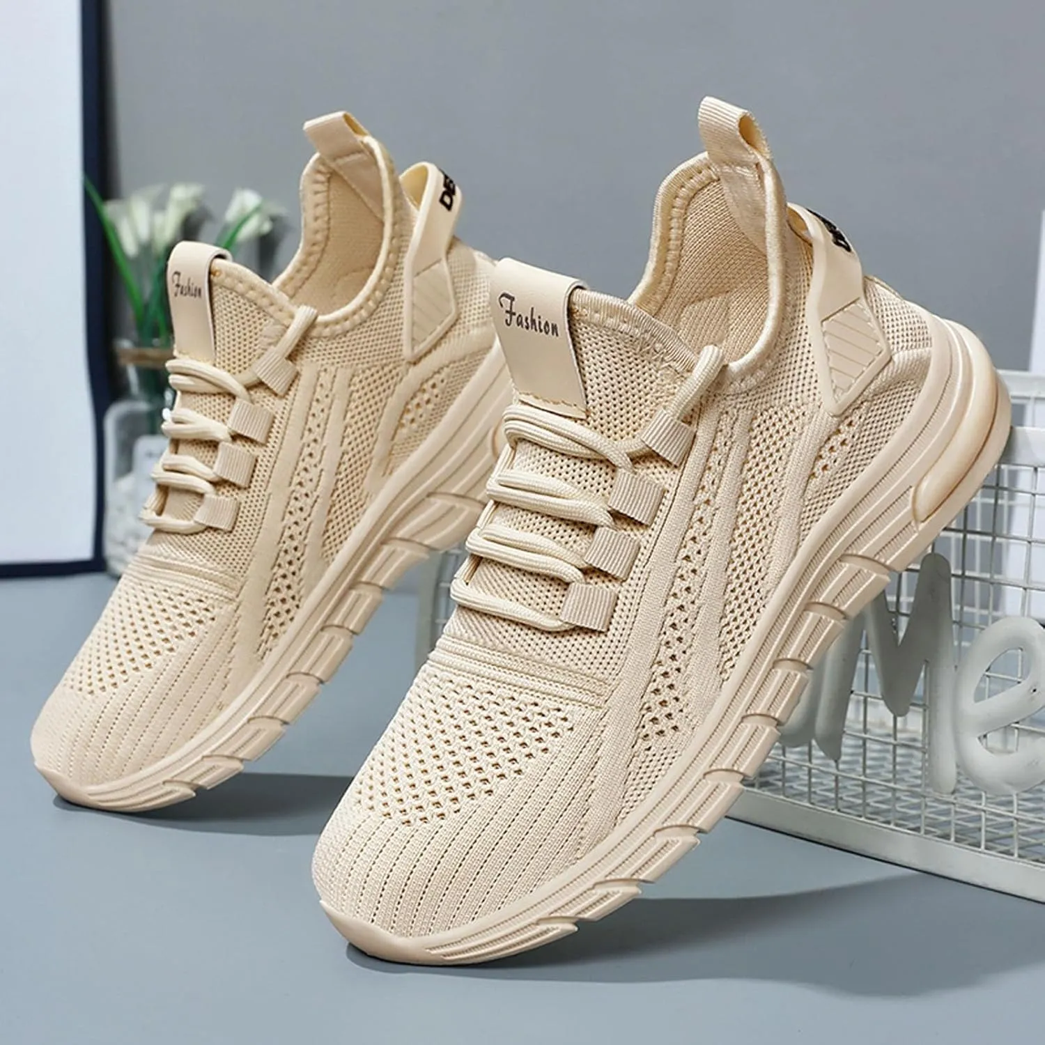 Orthopedic Shoes for Women Slip Ons Arch Support Backless Breathable Knitted Mesh Soft Air-Cushion Comfortable Round Toe Mules Non-Slip Lightweight Soft Sole Casual Garden Clogs