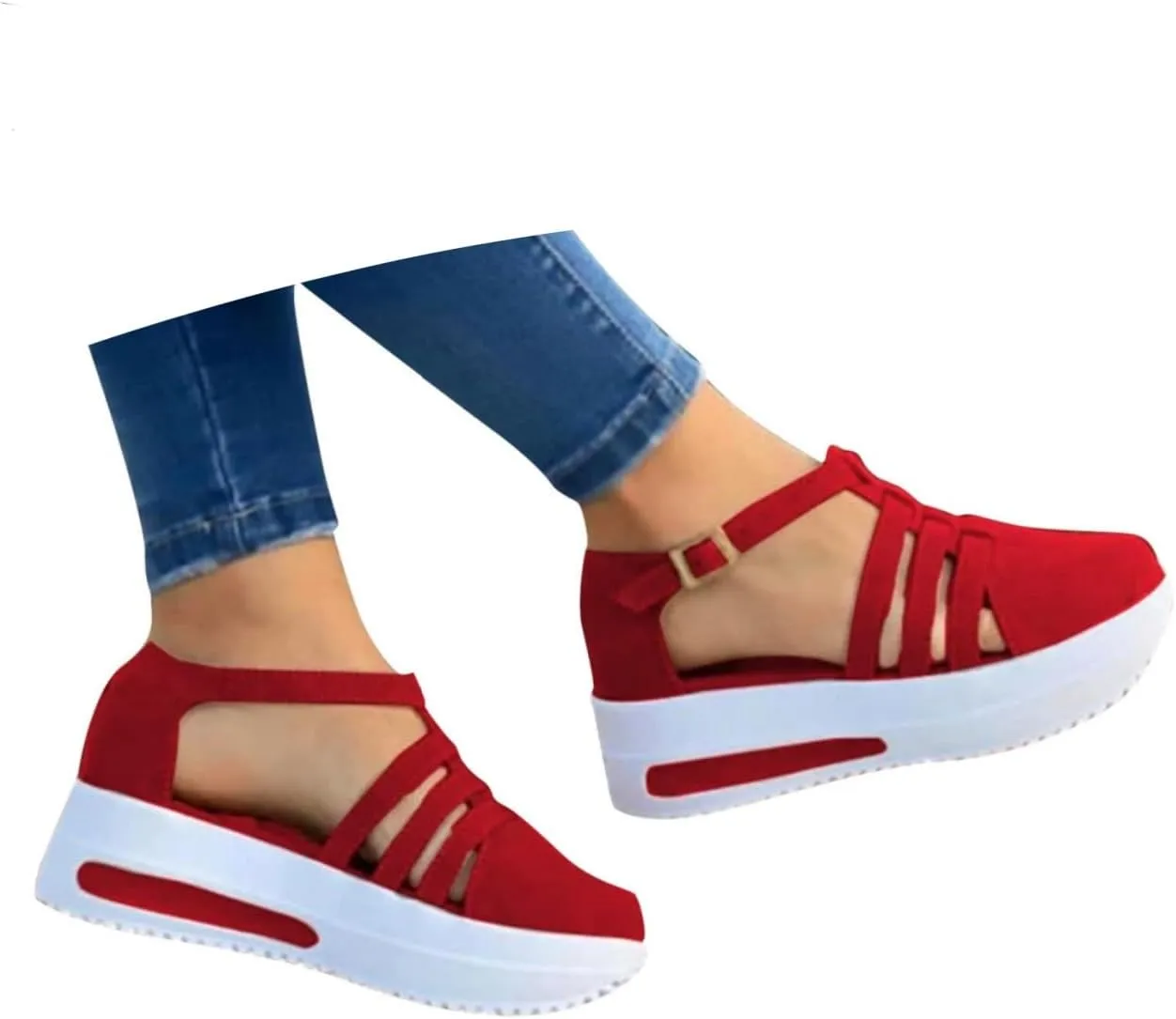 Orthopedic Wedge Sandals for Women Summer Dressy 2025, Women Espadrilles Flatform Ankle Strap Buckle Platform Closes Toe Sandal Outdoor Comfortable Walking Shoes Comfortable