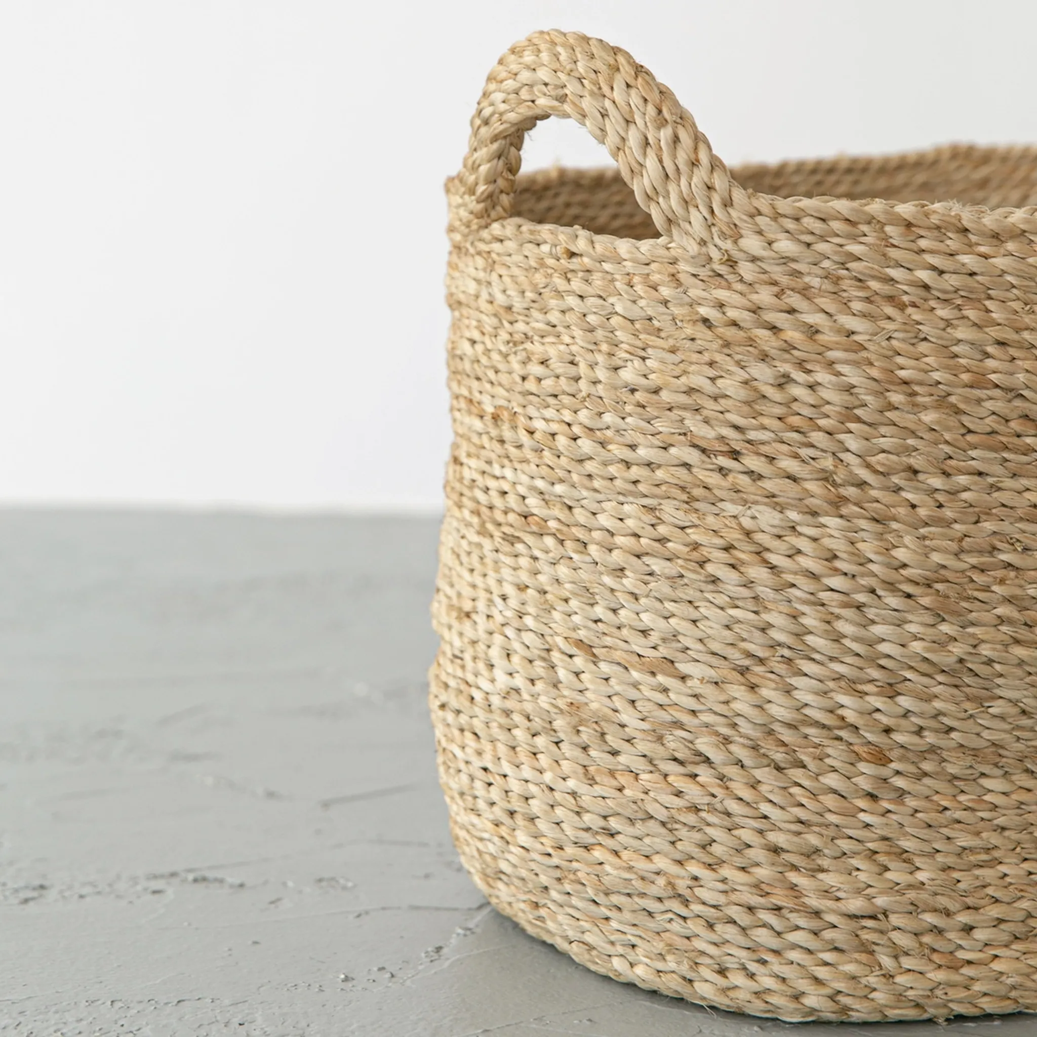 Oval Jute Basket, Small Natural