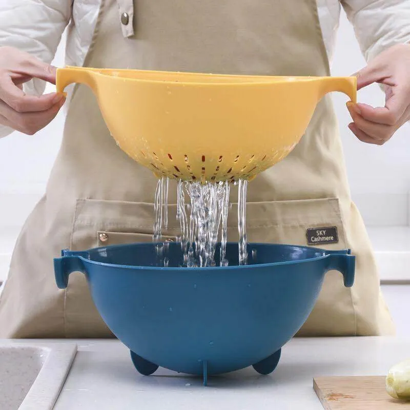 Pastel Double Drain Basket Bowl
