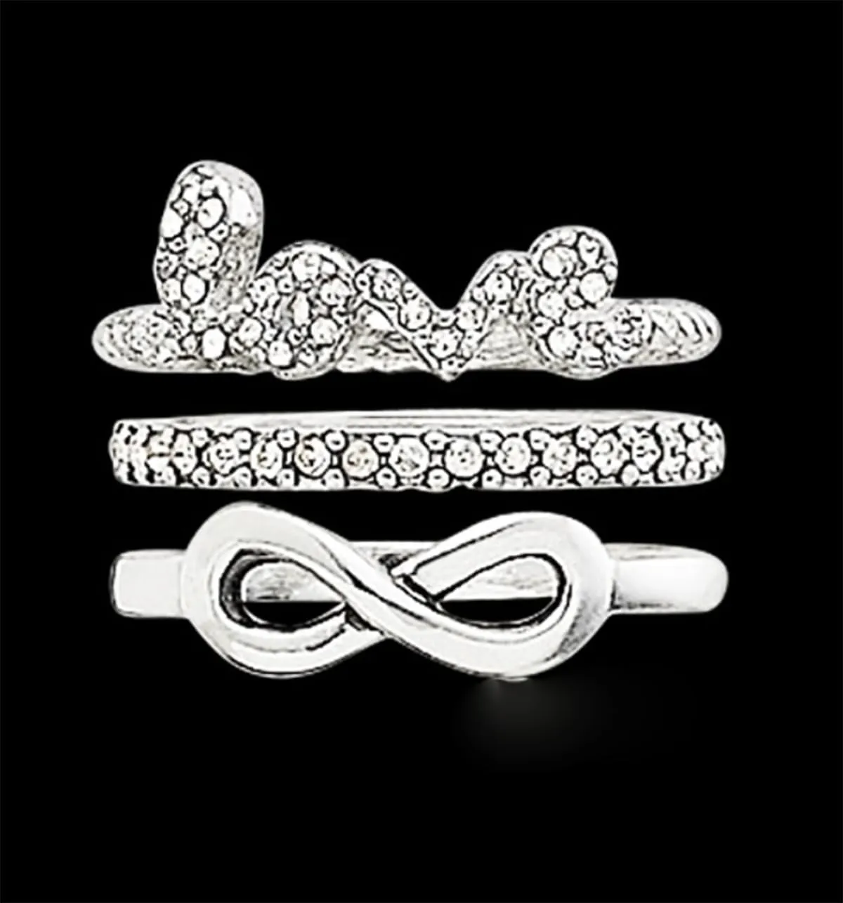 PD-59 Premier Designs Jewelry Set of 3 Infinite Love ring