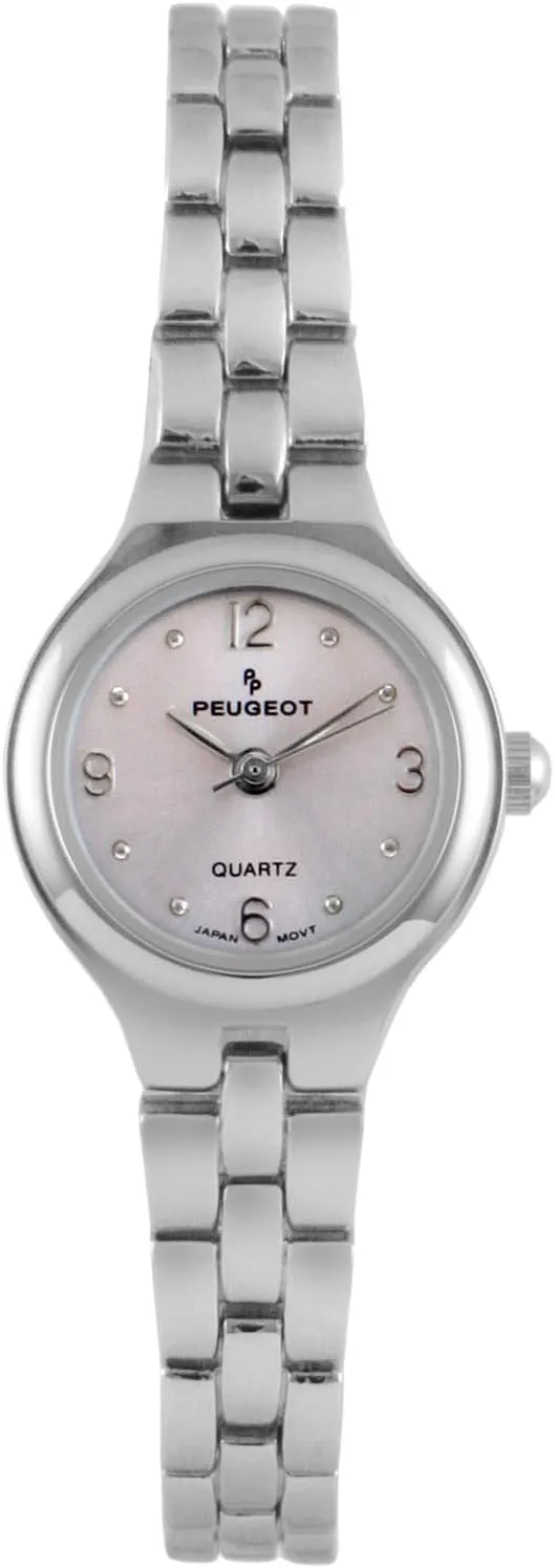 Peugeot Women's Petite Round Wrist Watch with Link Bracelet