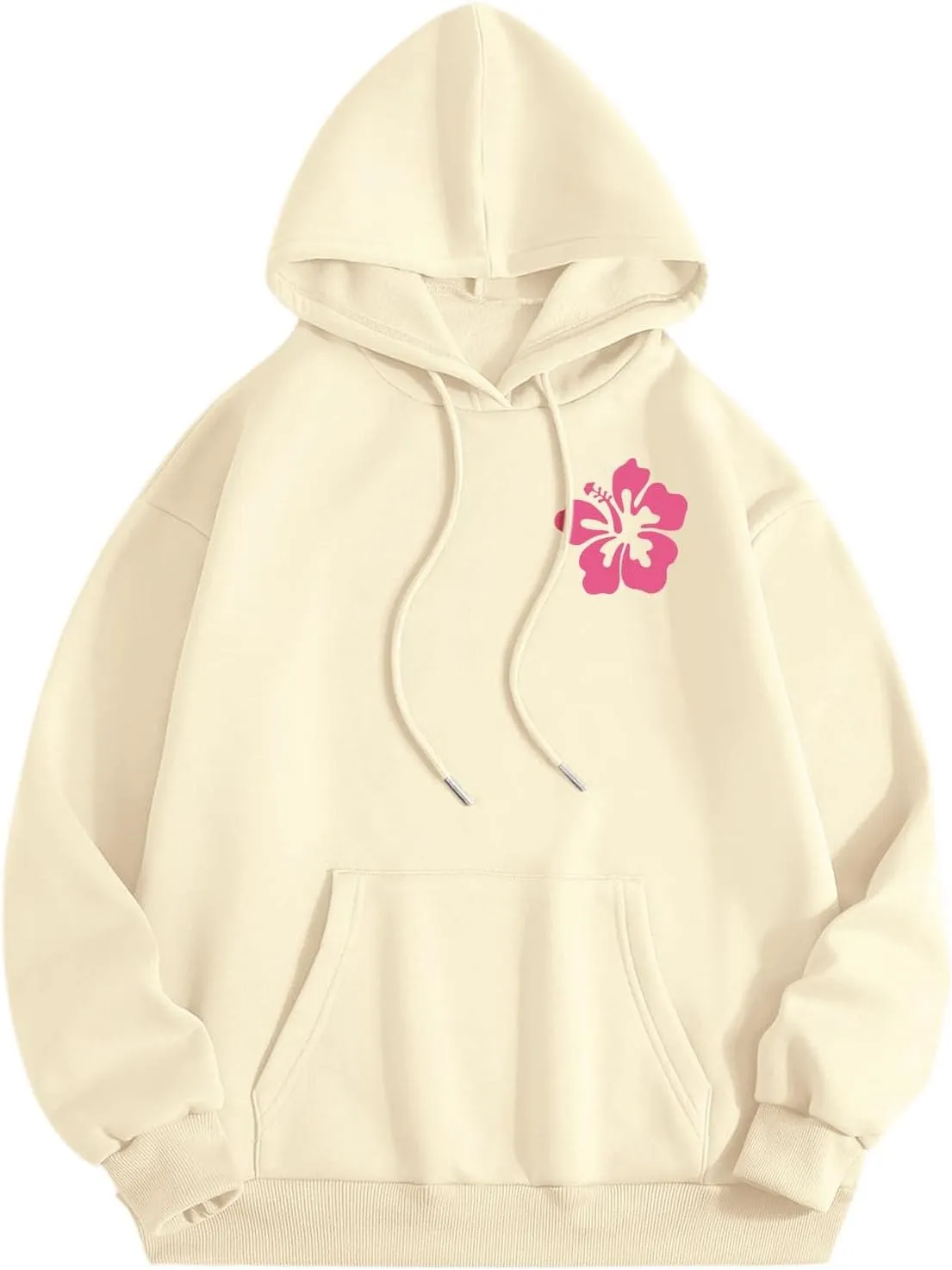 Pink Oversized Hoodie - Unisex Adult Clothing - Active Individuals - Sweatshirt - Long Sleeve - with Pockets