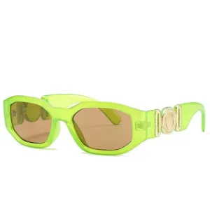 Plastic Square Reflective Sunglasses
