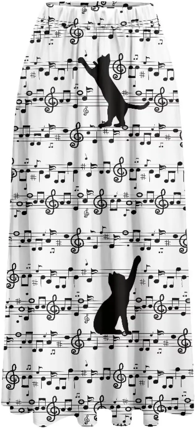 Pleated Midi Skirts for Women with Pockets Elastic High Waisted Skirt Plus Size Womens Summer Skirts