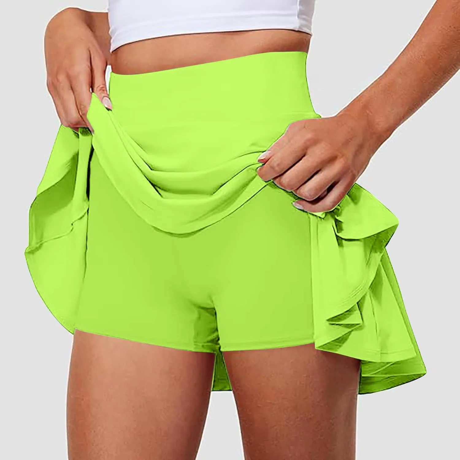 Plus Size Pleated Tennis Skorts for Women High Waisted Athletic Golf Yoga Running Skirts Summer Workout Mini Dress