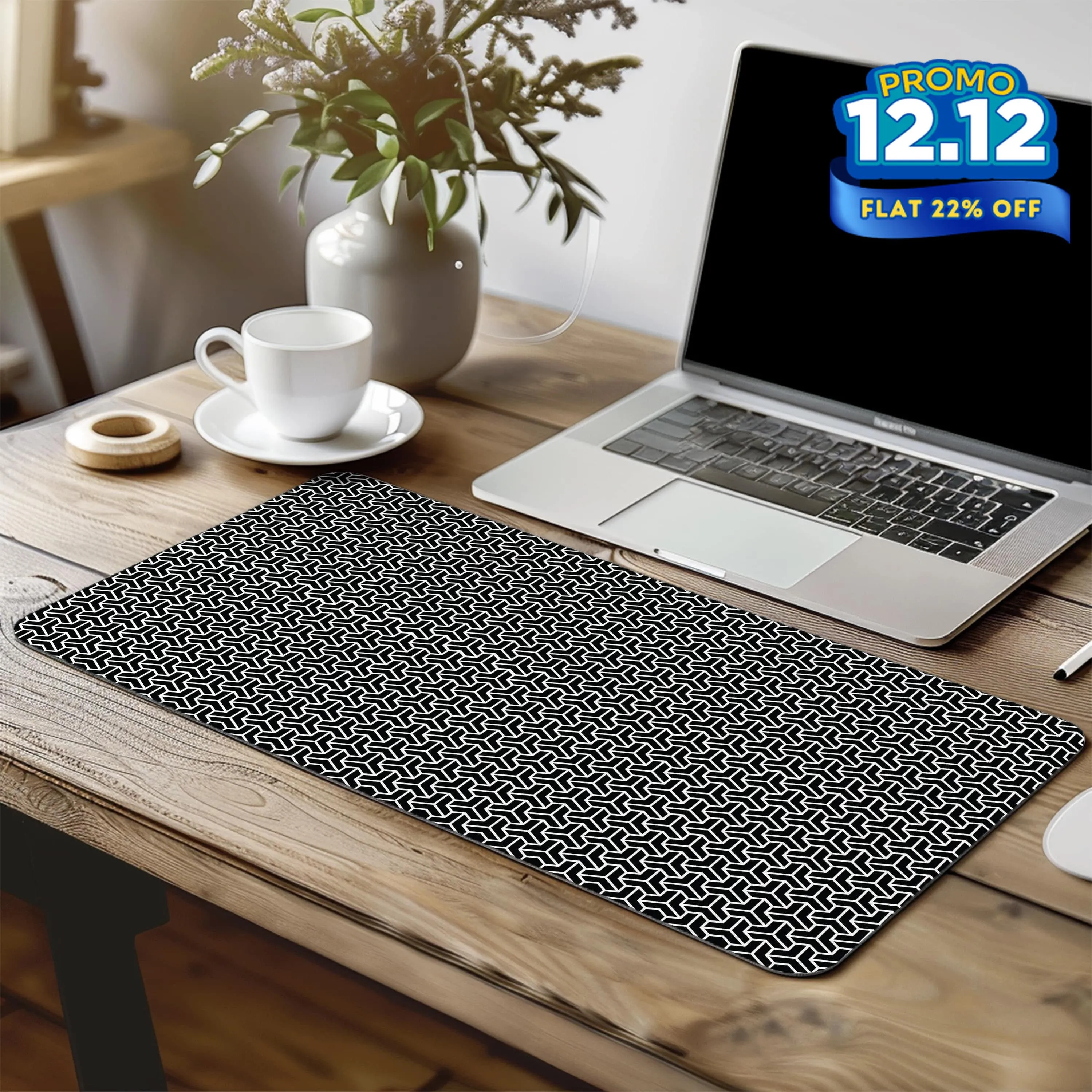 Printed Desk Mat - Triangular Pattern