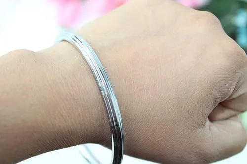 Punjabi sikh Kada for Men,Link Kada for Men,Steel Silver Link Kada 0.5 cm Thick,Fashion,Style
