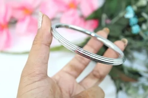 Punjabi sikh Kada for Men,Link Kada for Men,Steel Silver Link Kada 0.5 cm Thick,Fashion,Style