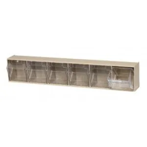 Quantum QTB306 Clear 3-5/8-Inch by 23-5/8-Inch by 4-1/2-Inch Tip Out Bin System, Ivory ; Quantum Storage Systems Tip Out Bin, Ivory, 4-1/2"H x 3-5/8"L x 23-5/8"W