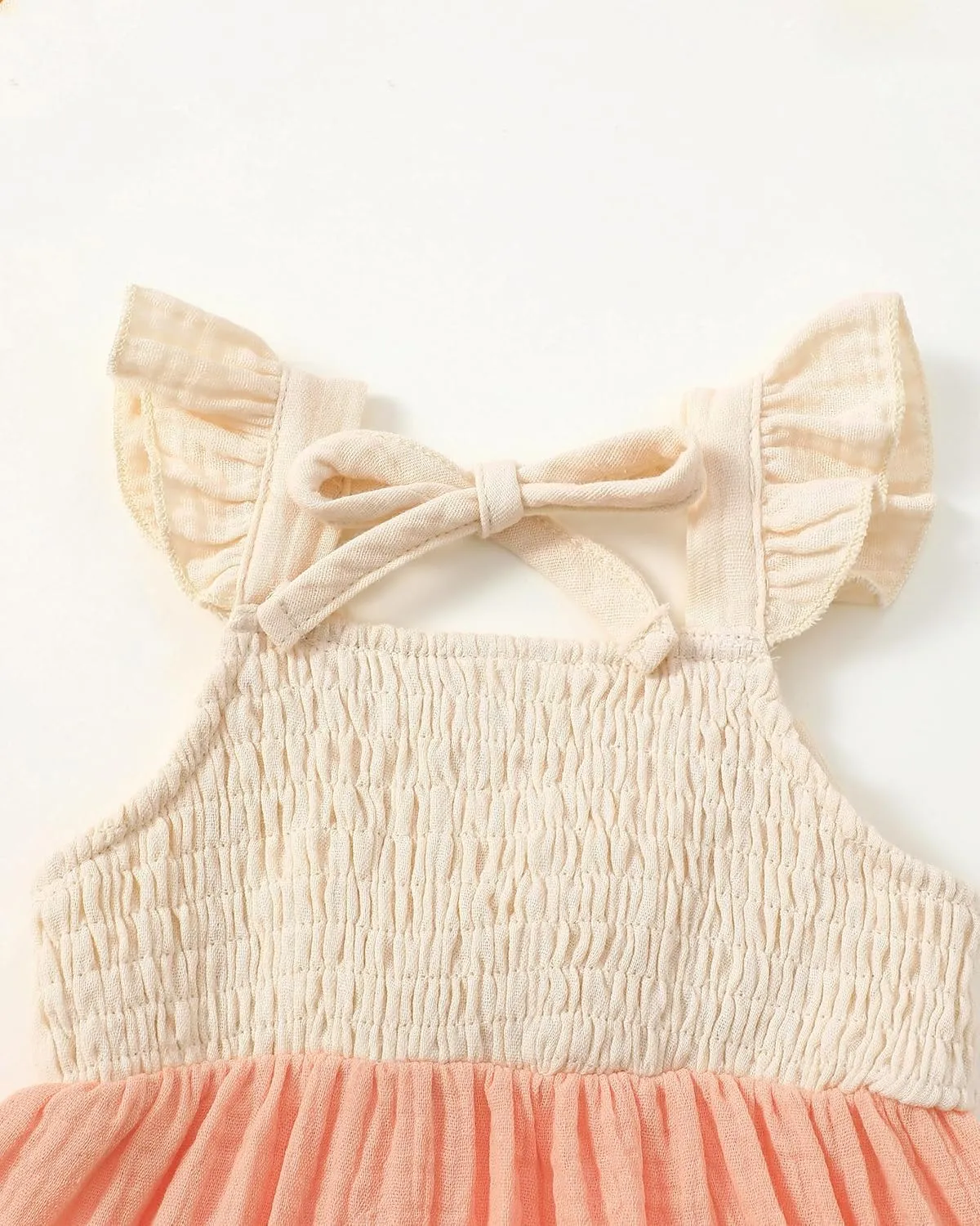 Renotemy Infant Baby Girl Dresses Toddler Girl Clothes Summer Cotton Linen Boho Smocked Sundress Gift for Girls with Hat