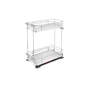 Rev-A-Shelf / 5322-BCSC-11-GR / Two-Tier Sold Surface Pullout Organizers w/ Soft-Close