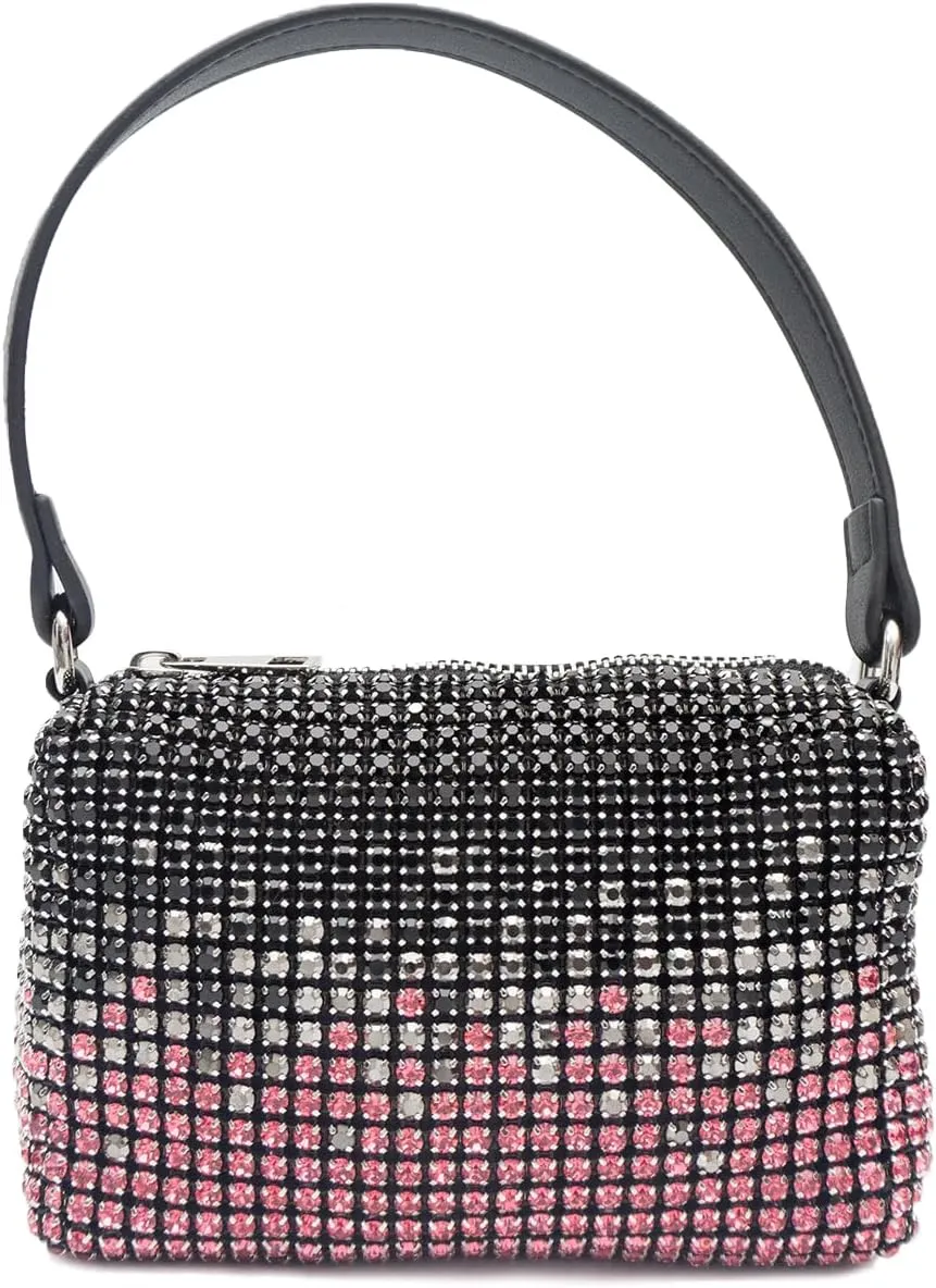 Rhinestone Evening Clutch Bag for Women Bling Crystals Handbag Bridal Wedding Purse Sparkling Shoulder Bag