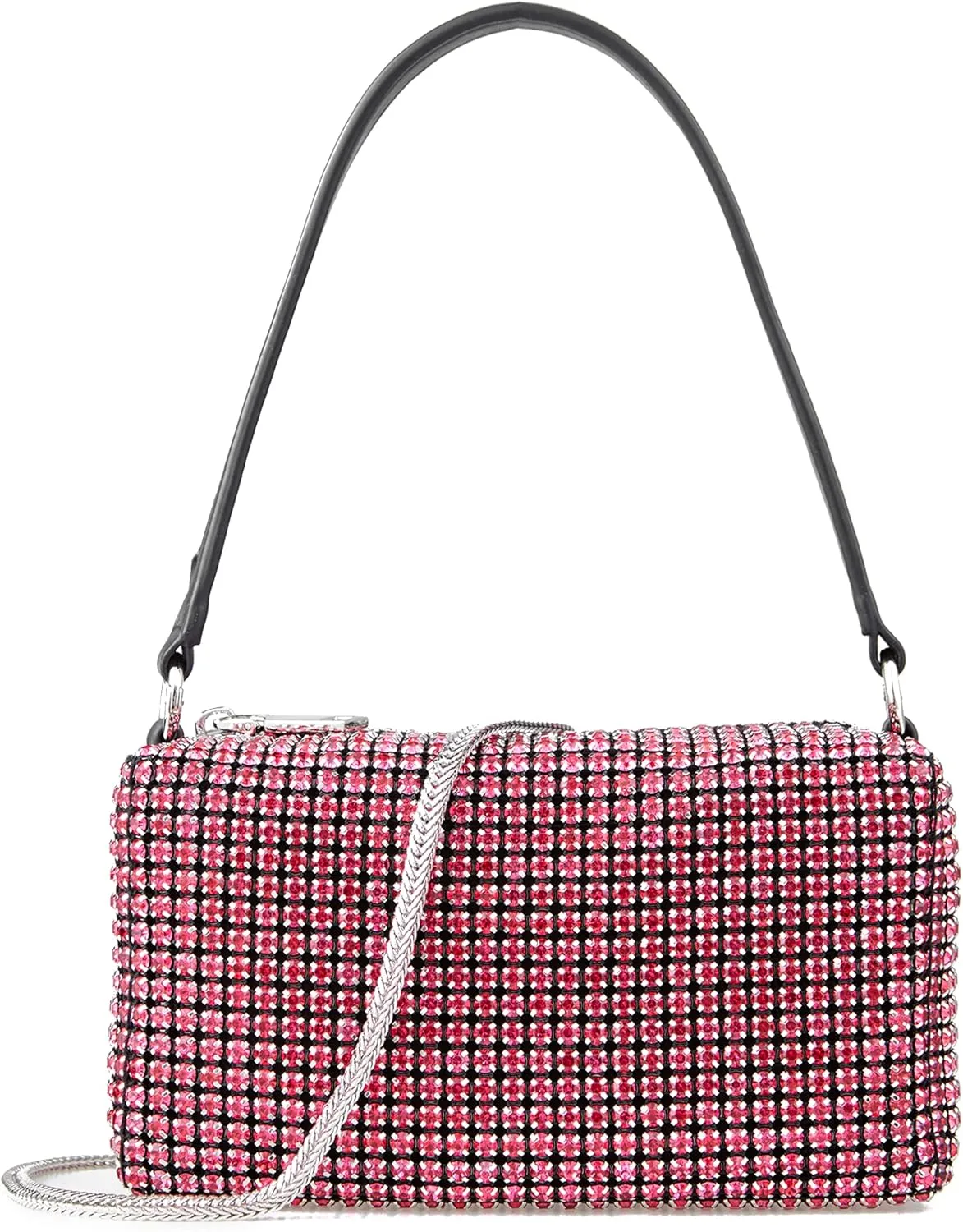 Rhinestone Purse Silver Evening Bag Sparkly Purse Silver Bags for Women