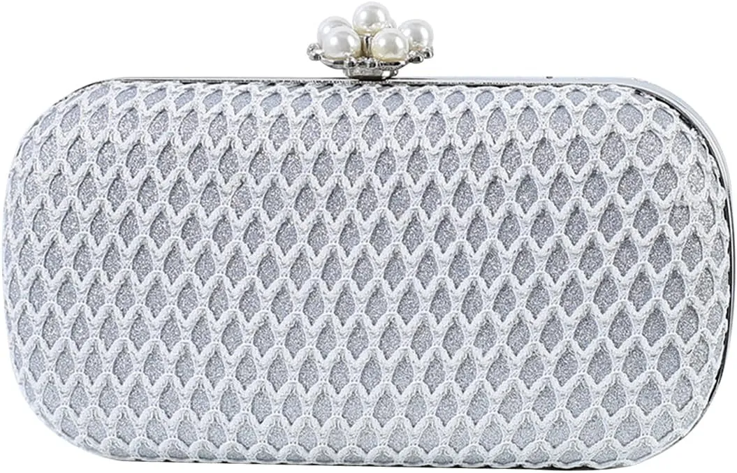 Sequin Clutch Bag for Women Sparkling Rhinestone Evening Bag Crystal Handbag Bridal Wedding Purse Crossbody Bag