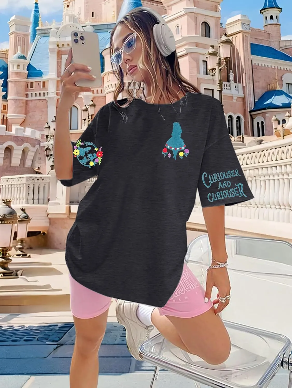 SFHFY Magical Shirt for Women Magic Kingdom T Shirt Family Vacation Tee Castle Fairy Tale Graphic Short Sleeve Tops