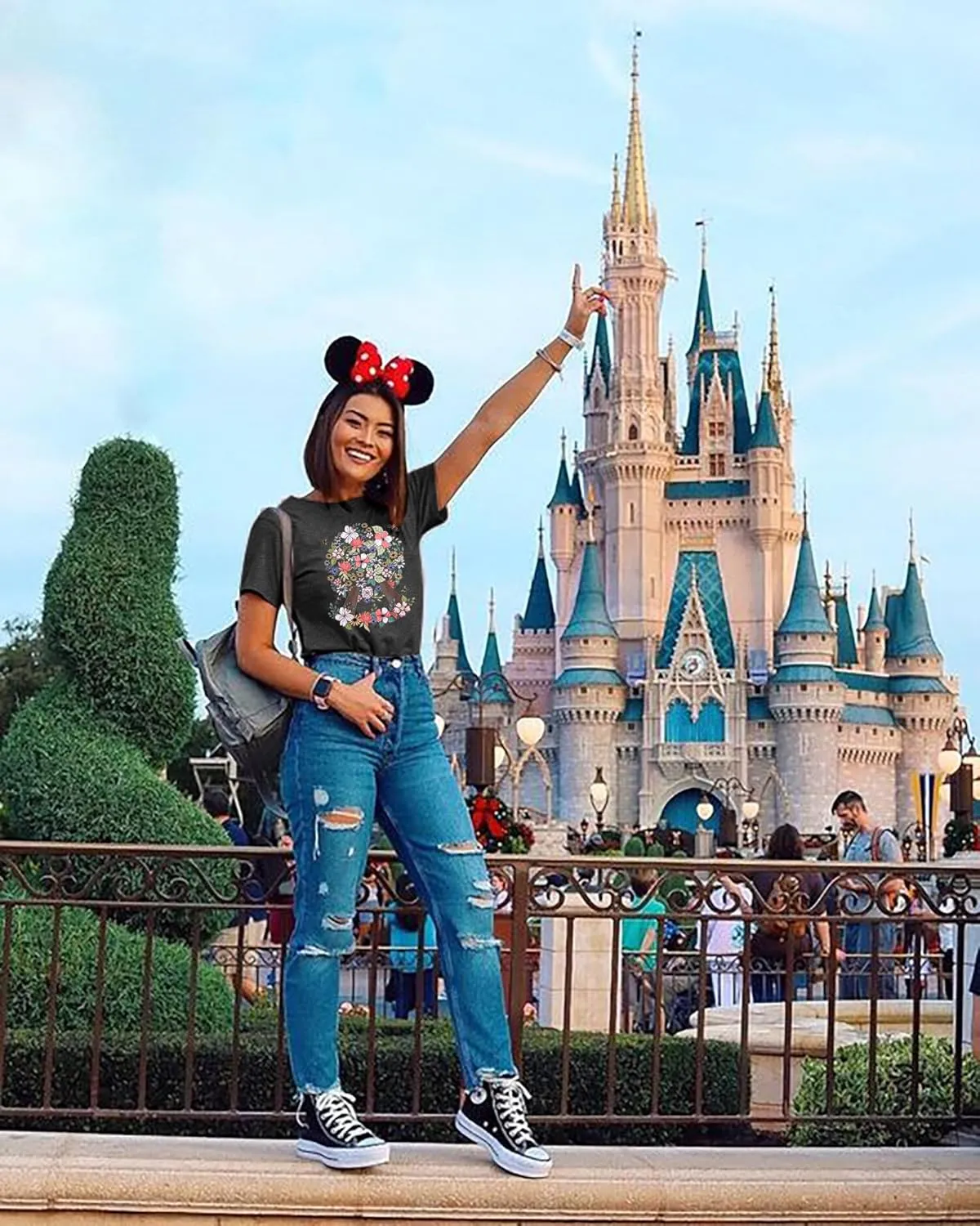 SFHFY Magical Shirt for Women Magic Kingdom T Shirt Family Vacation Tee Castle Fairy Tale Graphic Short Sleeve Tops