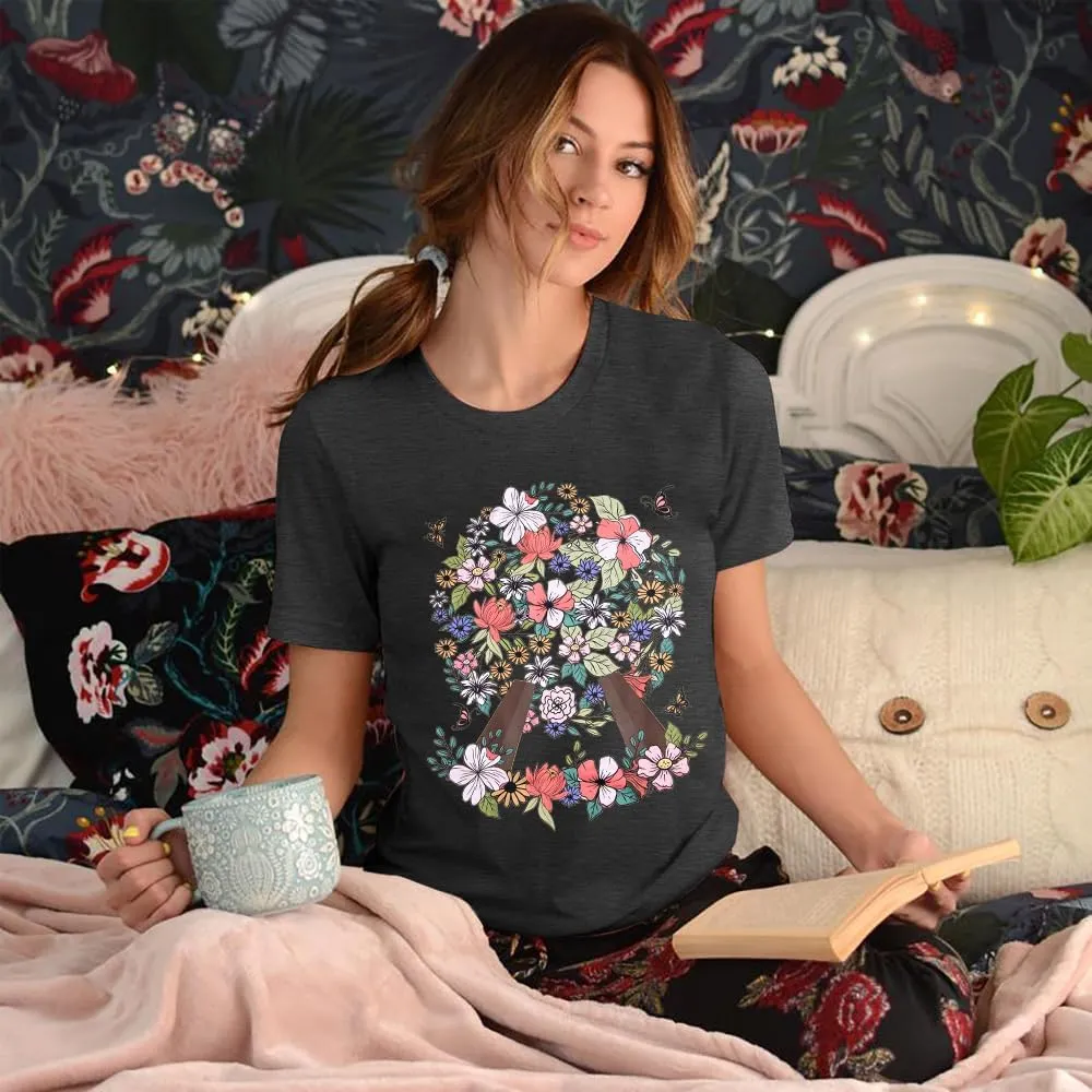 SFHFY Magical Shirt for Women Magic Kingdom T Shirt Family Vacation Tee Castle Fairy Tale Graphic Short Sleeve Tops