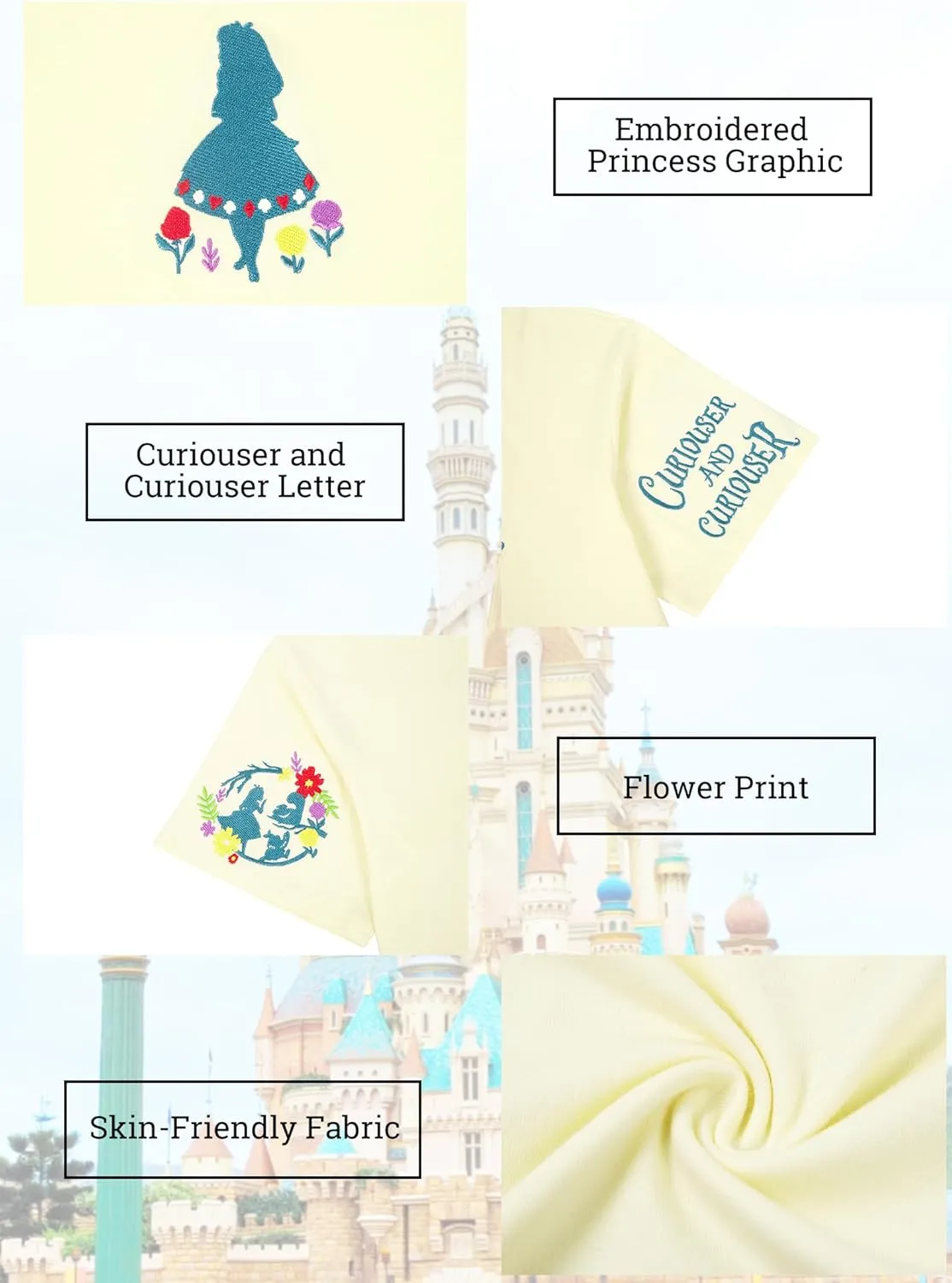 SFHFY Magical Shirt for Women Magic Kingdom T Shirt Family Vacation Tee Castle Fairy Tale Graphic Short Sleeve Tops
