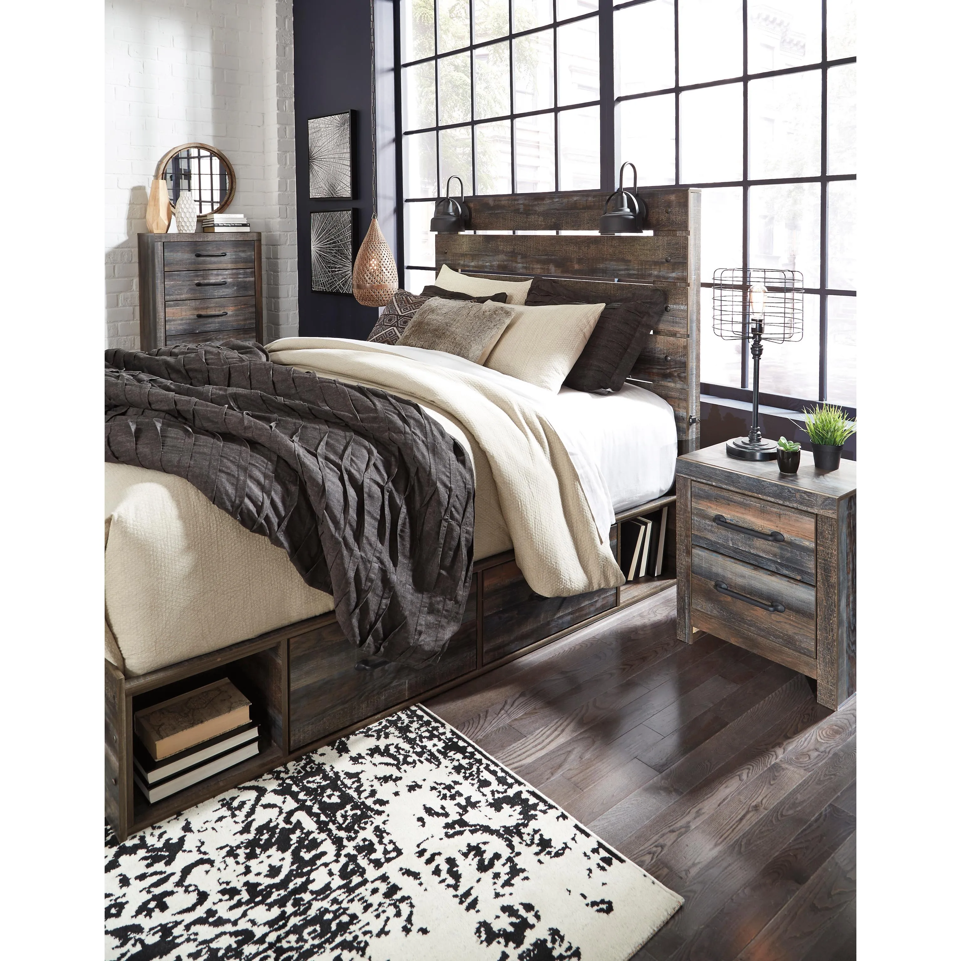 Signature Design by Ashley Drystan Queen Panel Bed with Storage B211-57/B211-54/B211-60/B211-60/B100-13