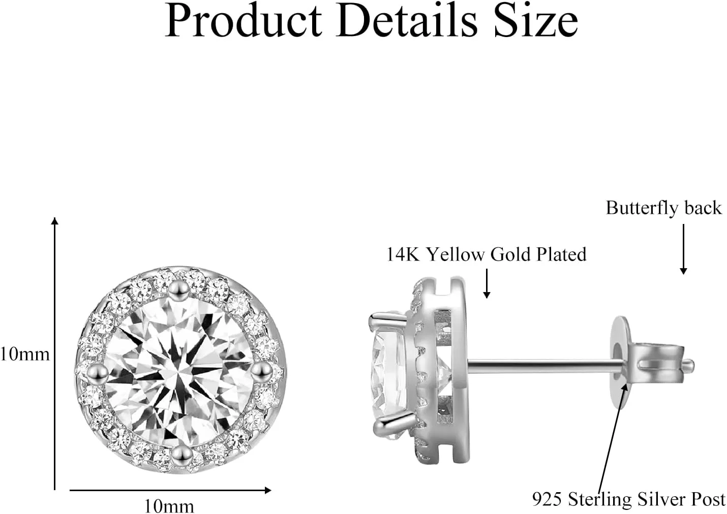 Simple Geometric Round Stud Earrings 925 Sterling Silver Post Circle Love Knot Studs for Women