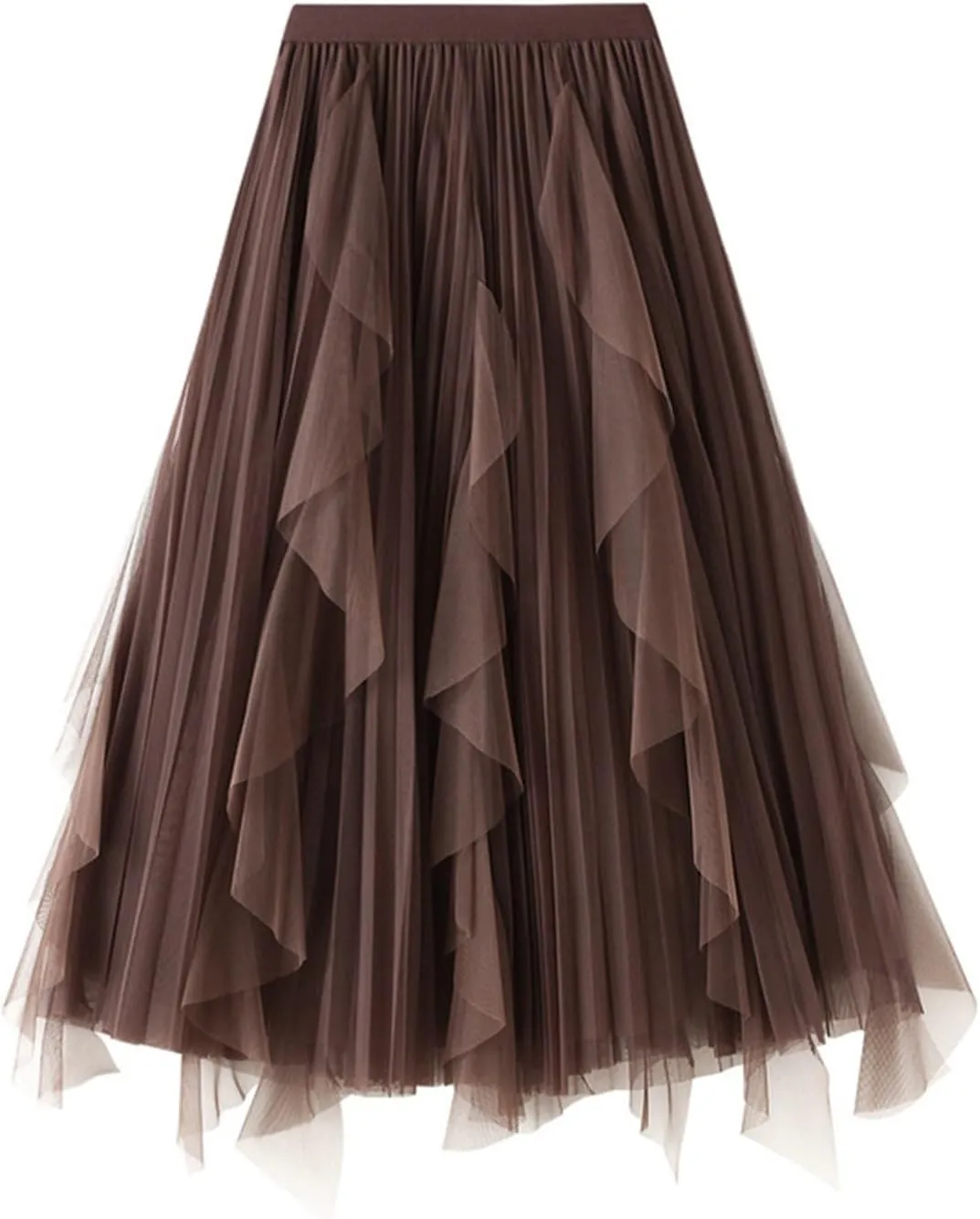 Skirt for Women Elastic Waist Tiered Maxi Skirt A-Line High Waist Long Skirt Bohemian Print Casual Beach Outfits