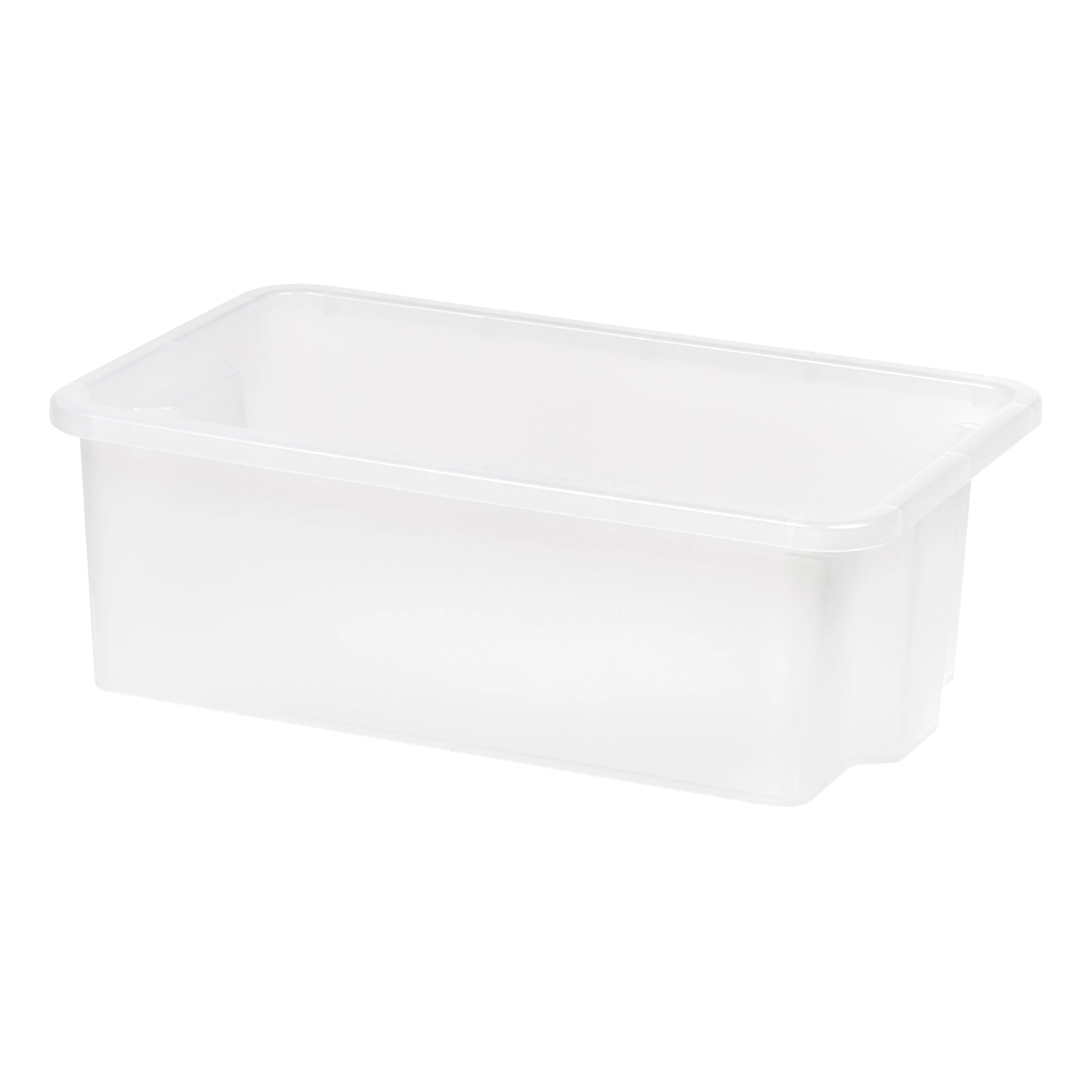 Small Stacking Storage Tray, 12 Pack, Clear