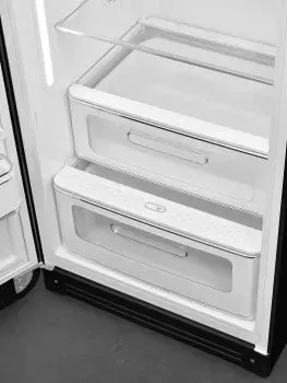 Smeg 50's Retro Style 9.9 Cu. Ft. Black Top Freezer Refrigerator
