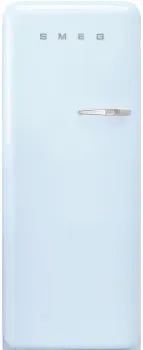 Smeg 50's Retro Style Top Freezer Left Hinge 24" Refrigerator in Pastel Blue