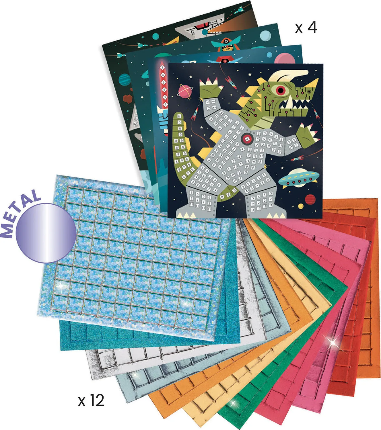 Space Battle Sticker Mosaic Kit