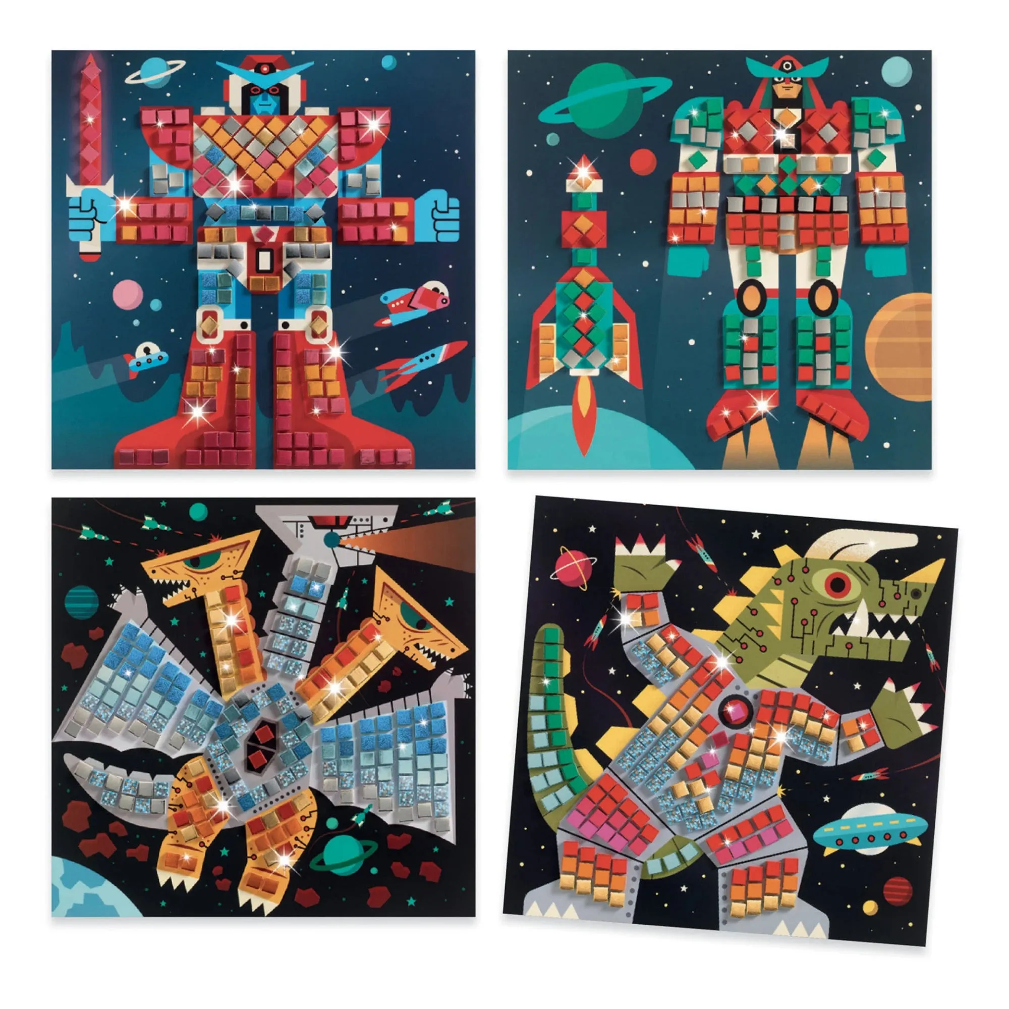 Space Battle Sticker Mosaic Kit