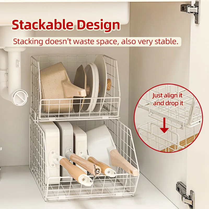 Stackable Pans Storage Wire Basket